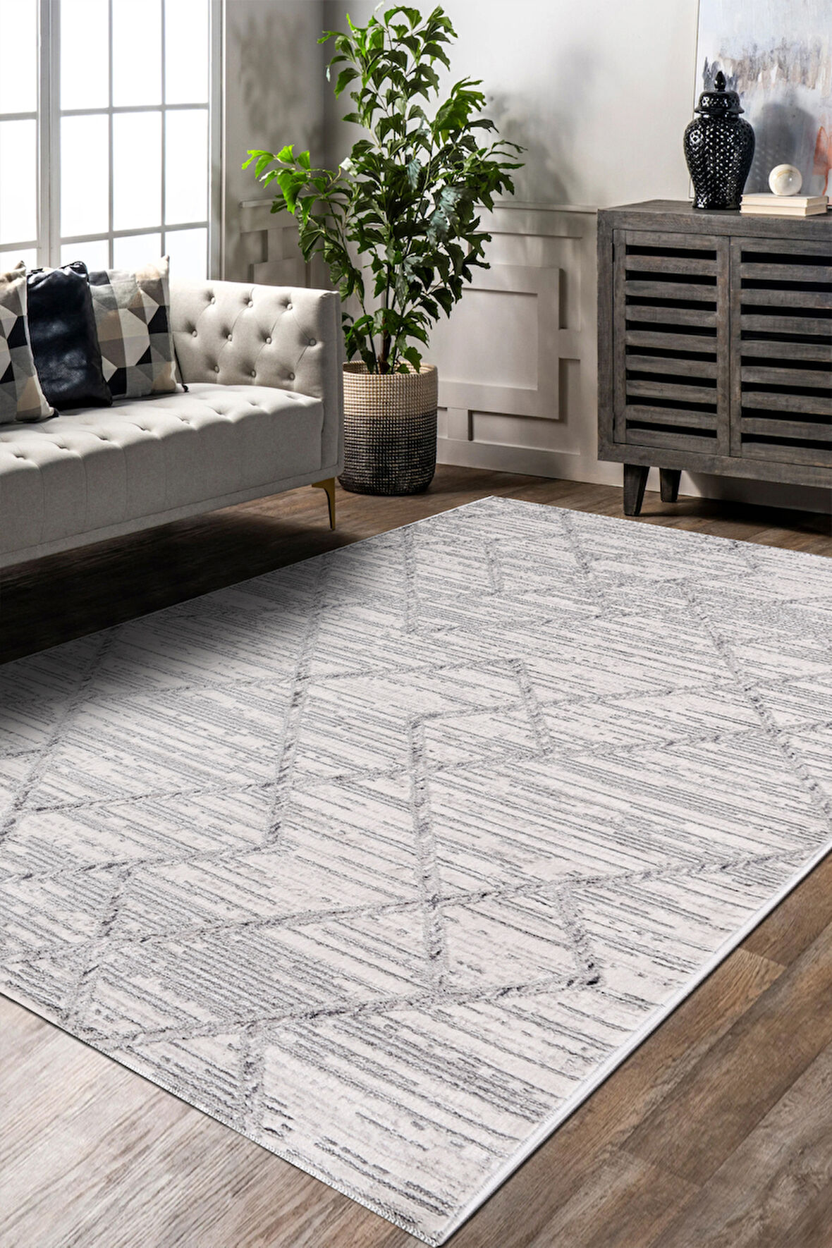 Mokka Modern Halı | Yumuşak Dokulu, 9 mm Orta Kalınlık, Tozumaz ve Robot Süpürge Uyumlu