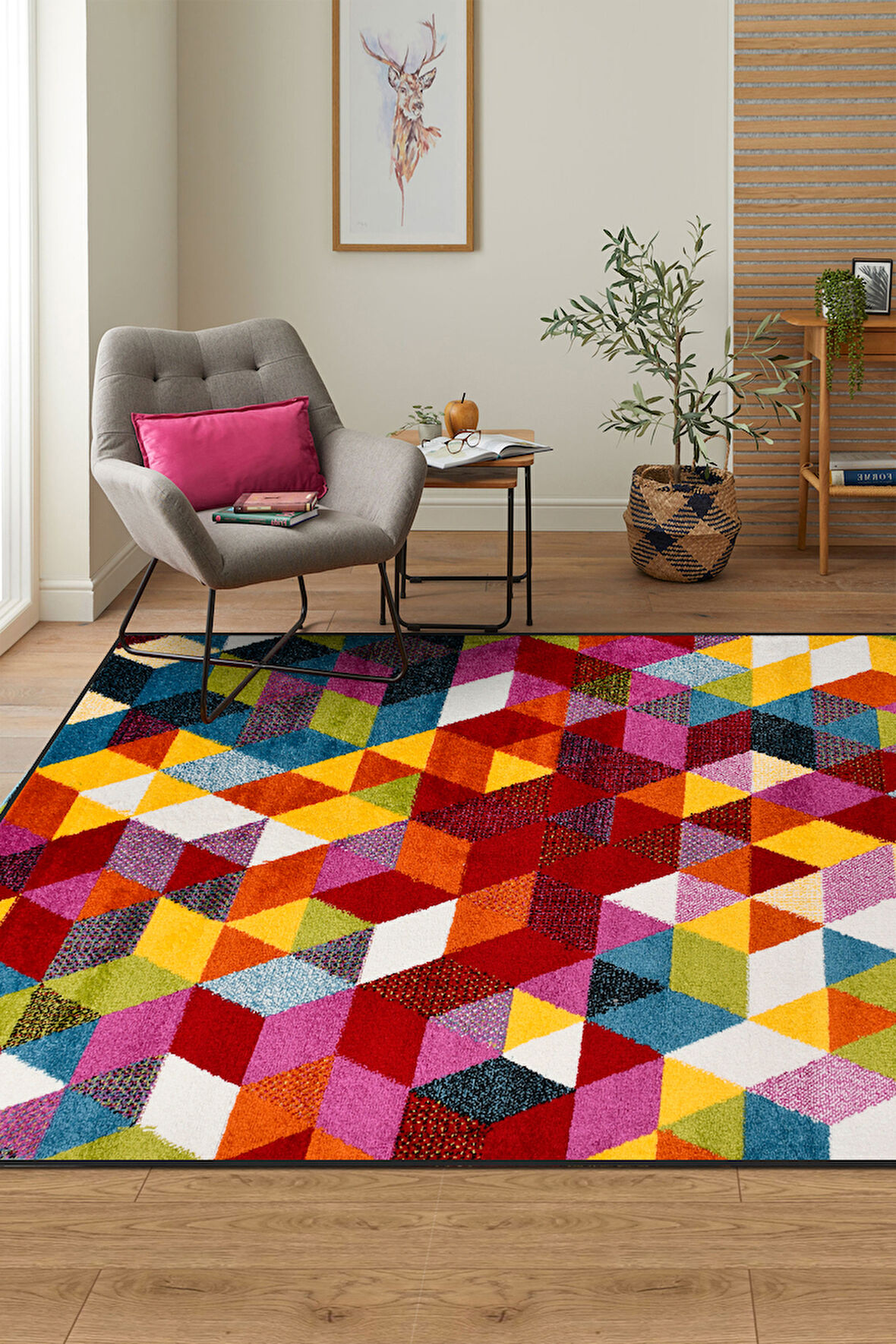 Colora Halı Koleksiyonu | Yumuşak Renkli Kare Halı, Tozumaz, Modern Tasarım ve Kolay Temizlik