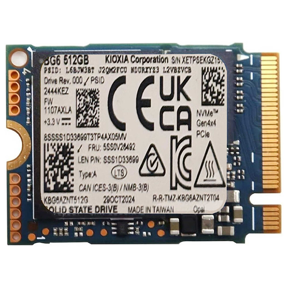 Kioxia BG6 512GB 22x42 M.2 NVMe SSD