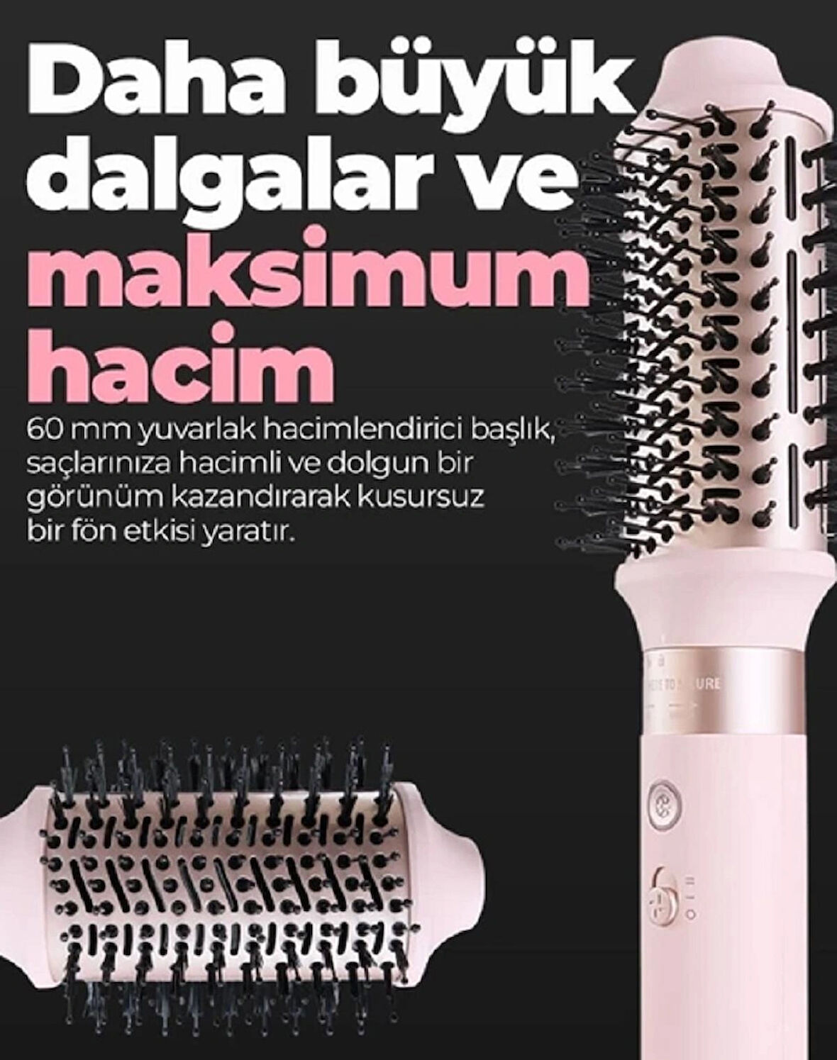 Pirantech Airwap 6 Başlıklı Saç Şekillendirme ve Kurutma KS-611