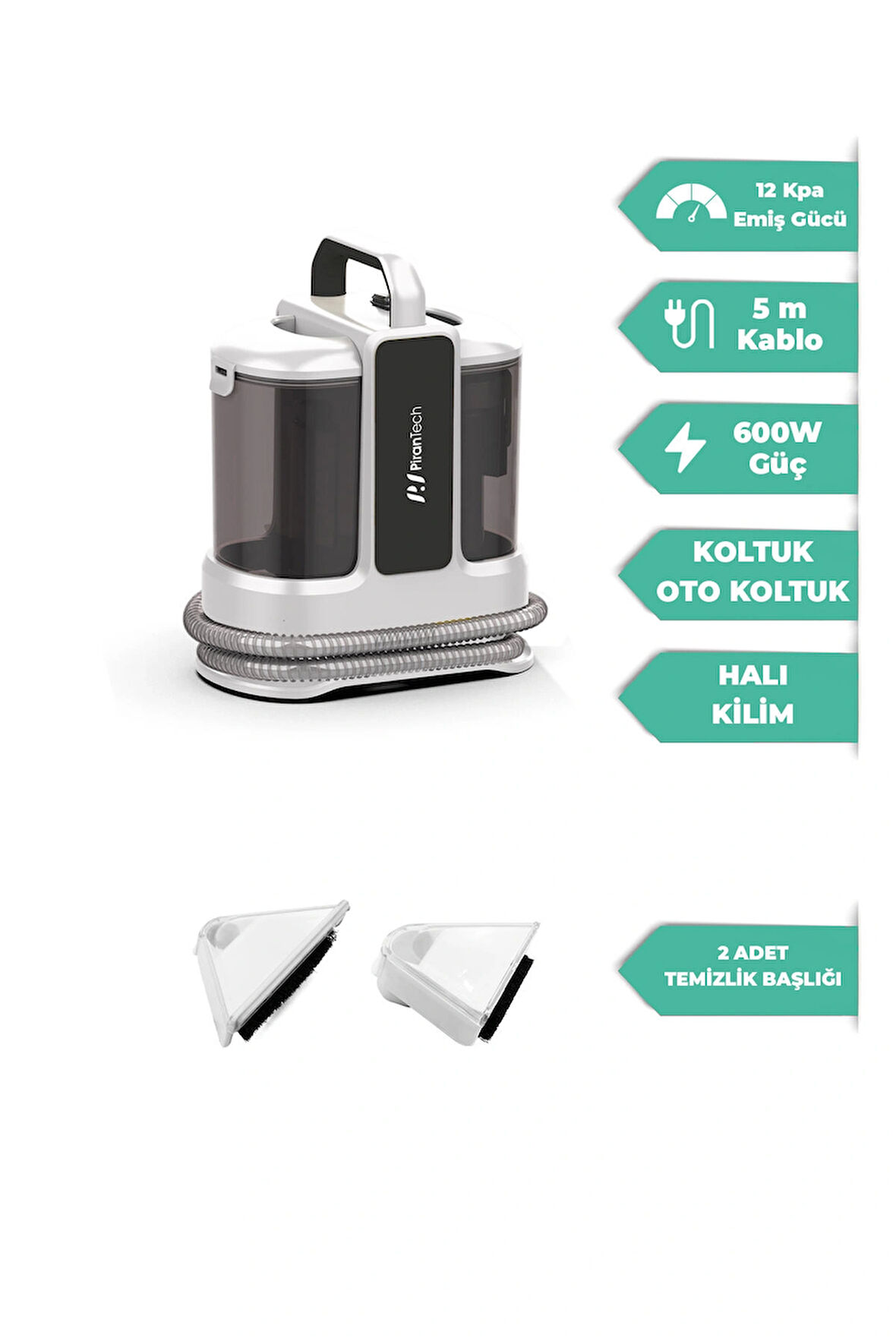 PiranTech KT-703 Koltuk ve Halı Yıkama Makinesi  – Derinlemesine Temizliğin Yeni Adresi!