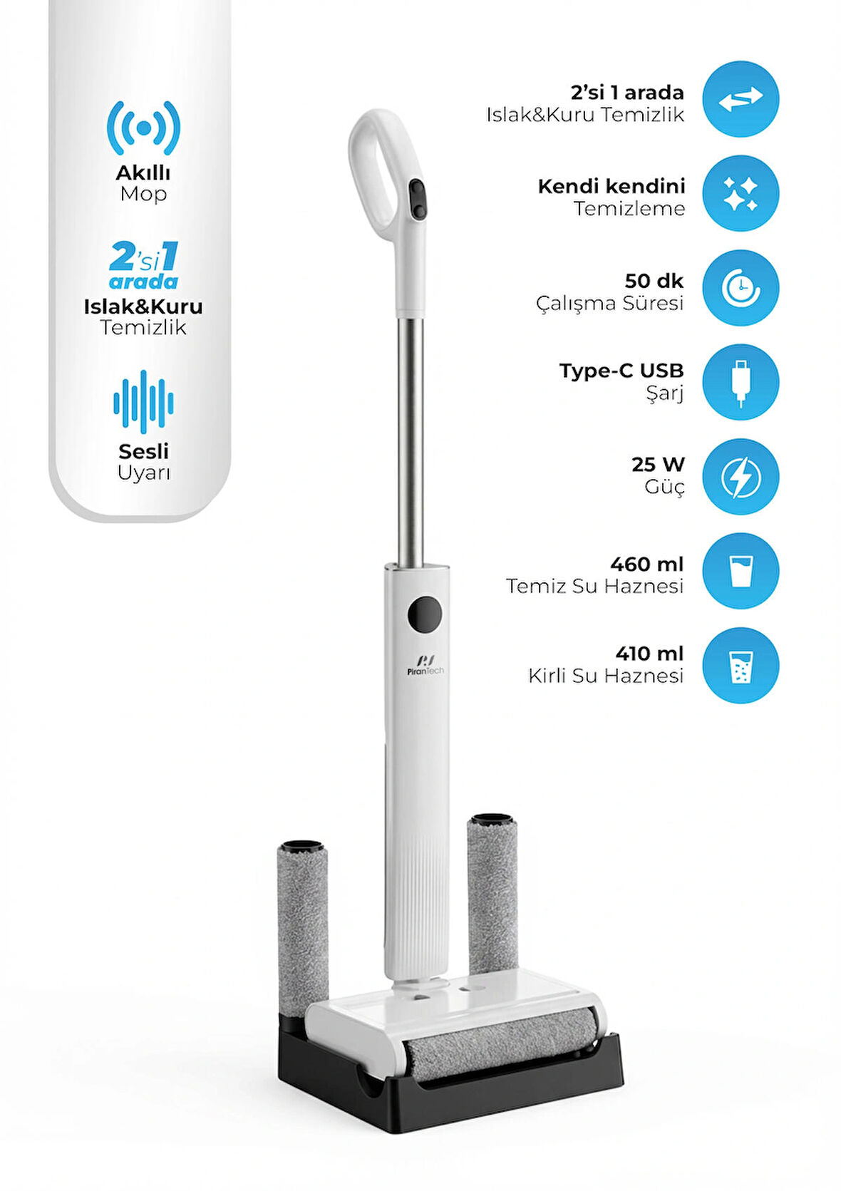 PiranTech M-210 Islak & Kuru Zemin Temizleyici