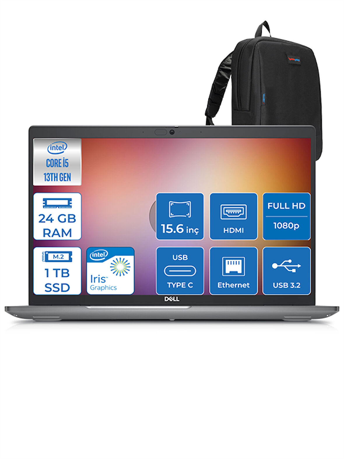 Latıtude 5540 Intel Core I5 1350P Vpro 24GB Ddr5 1tb SSD 15.6" Fhd IPS W11PRO DELL5540CTOWP05 + Zettaçanta