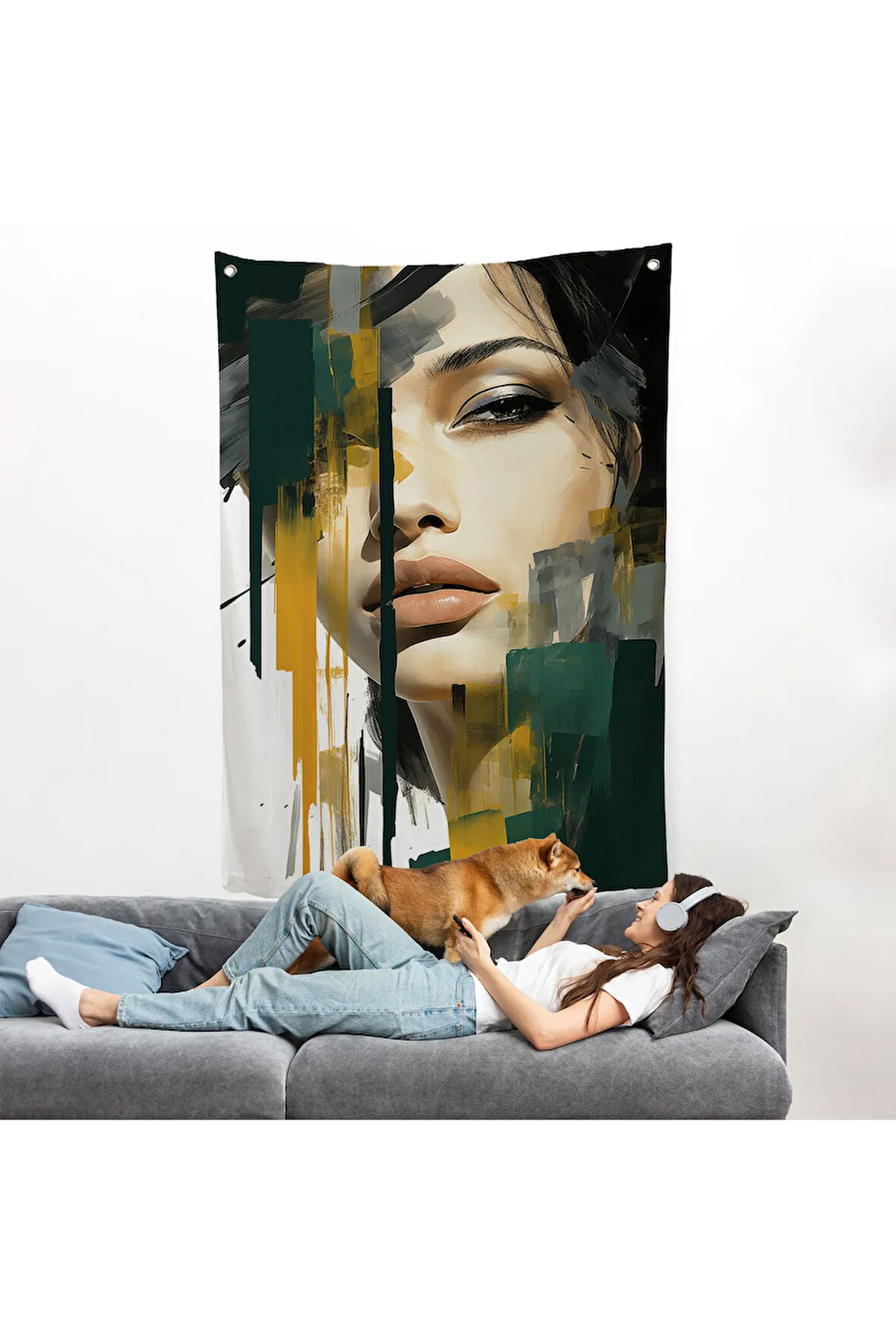 Güzel Kadın Duvar Örtüsü-7572