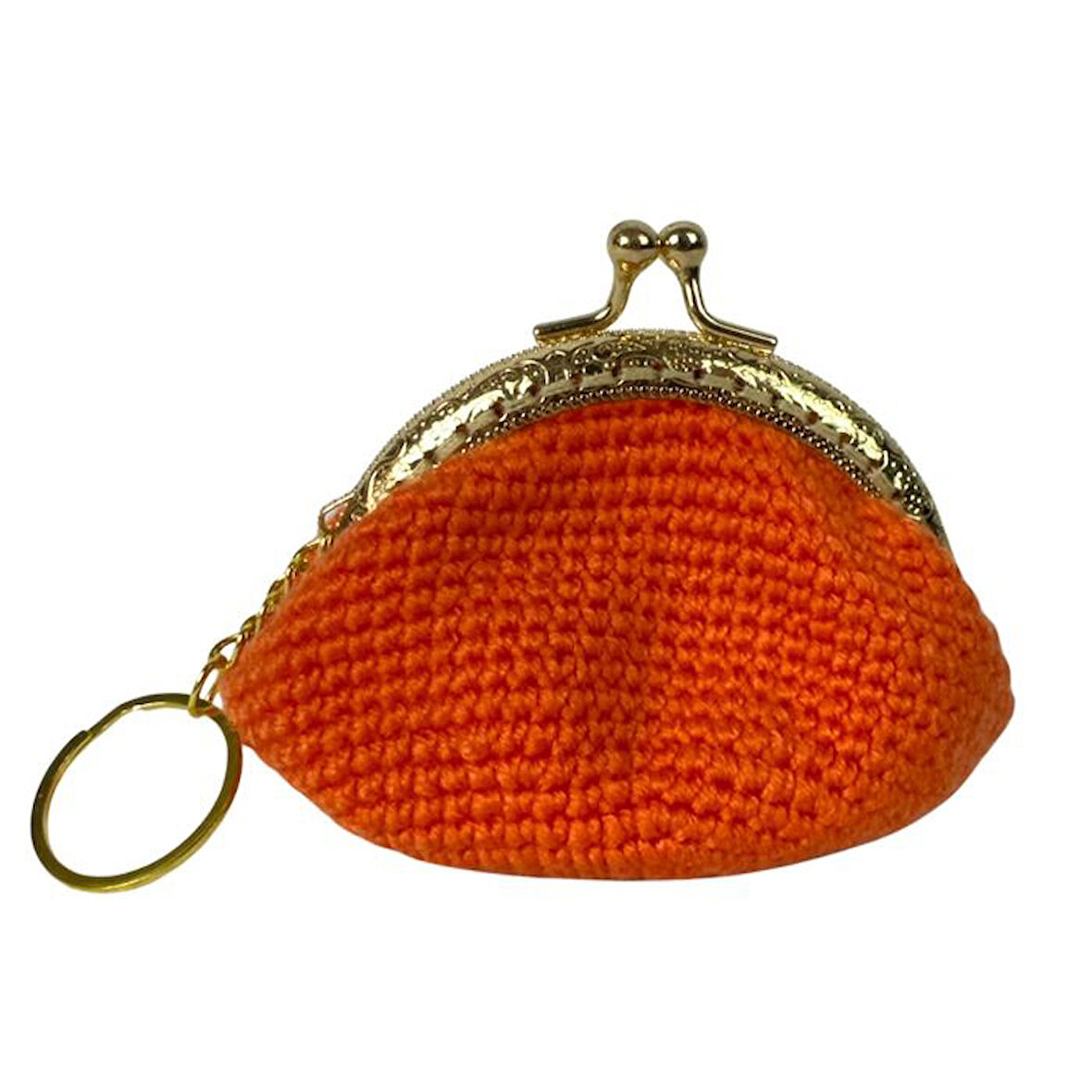 Uretti - Öznur 7392 El Örgüsü Düz Renk Mini Bozuk Para Cüzdanı