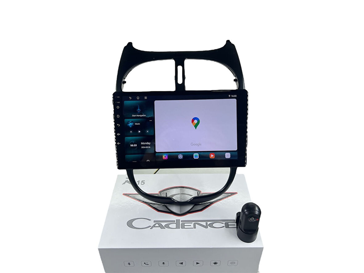 PEUGEOT 206 2006-2011 CADENCE R15 (DVR KAYIT CİHAZI HEDİYE) PRO OEM MULTİMEDİA