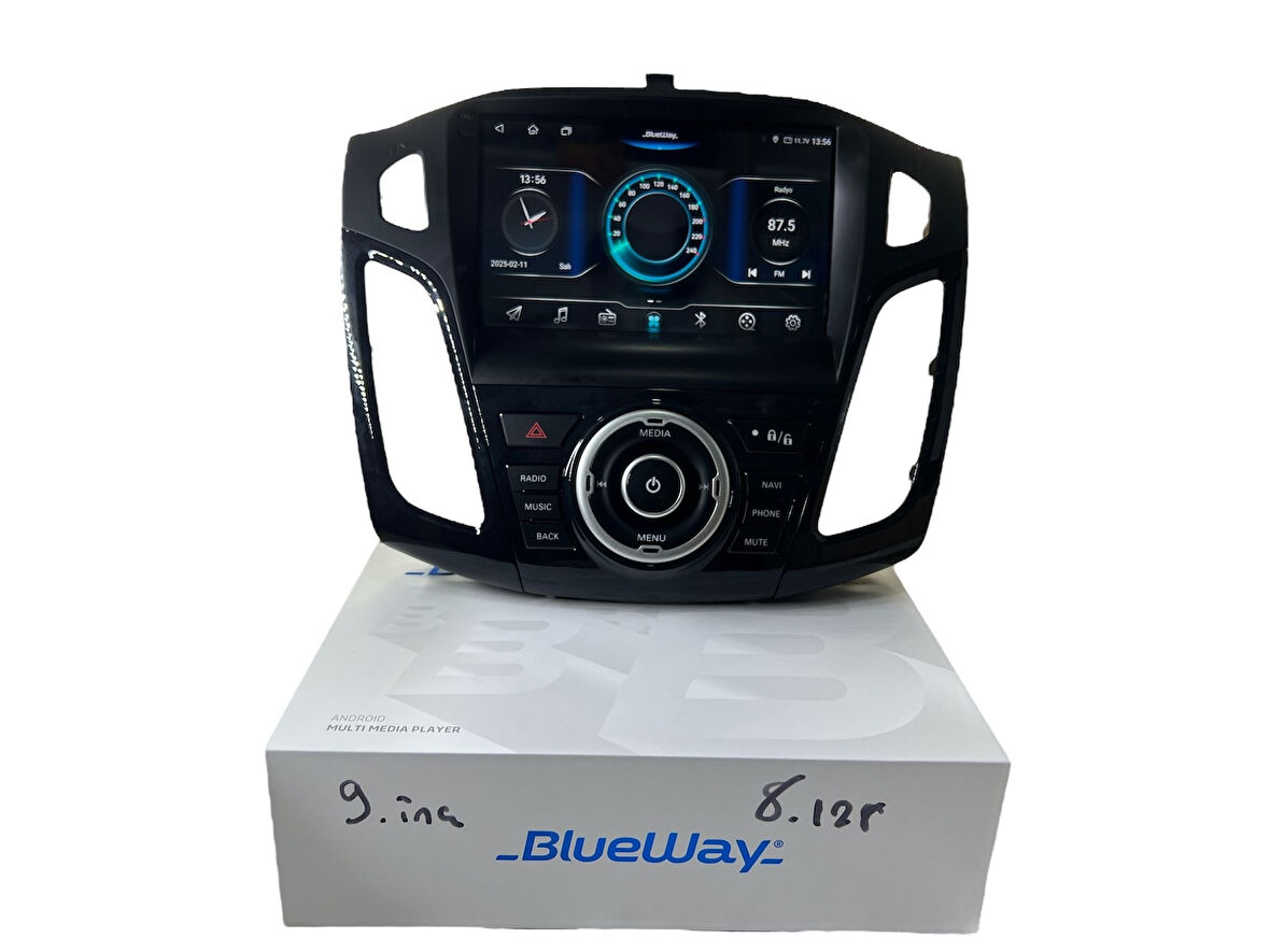Ford Focus 3-3.5 SİYAH BLUEWAY 8-128 TAM PROFESYONEL OEM MULTİMEDİA