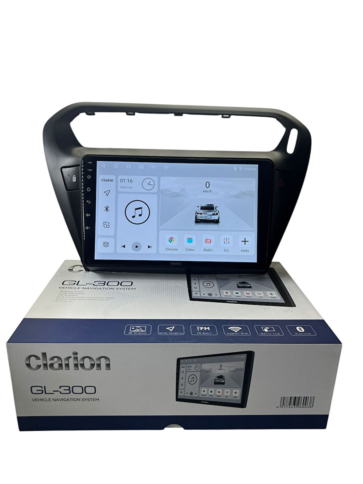 Pejo 301 -Citroen C-elyse (Siyah) CLARİON 4-64 TAM PROFESYONEL OEM MULTİMEDİA (ORJ)