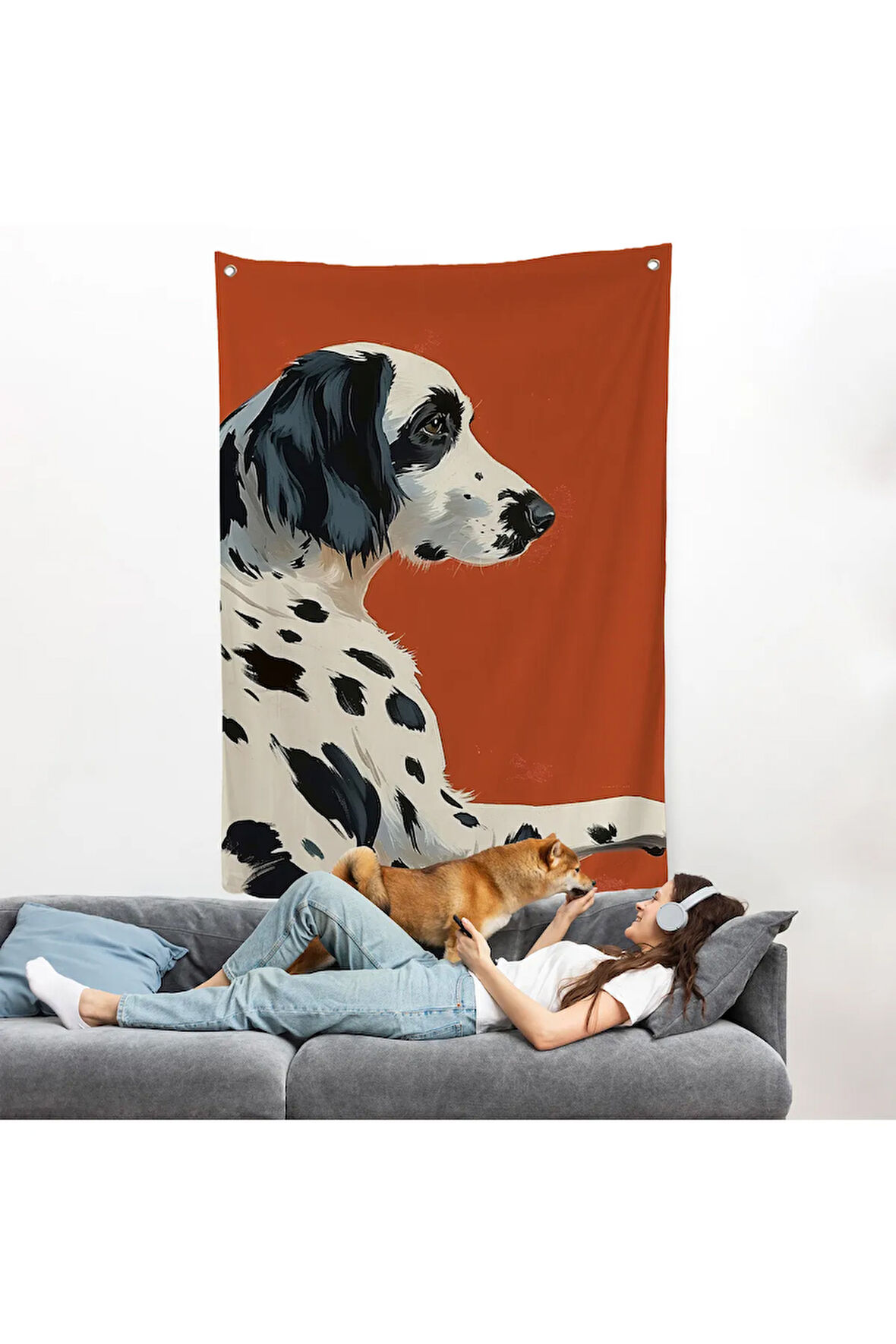 Sevimli Dalmaçyalı Köpek Duvar Örtüsü-7578