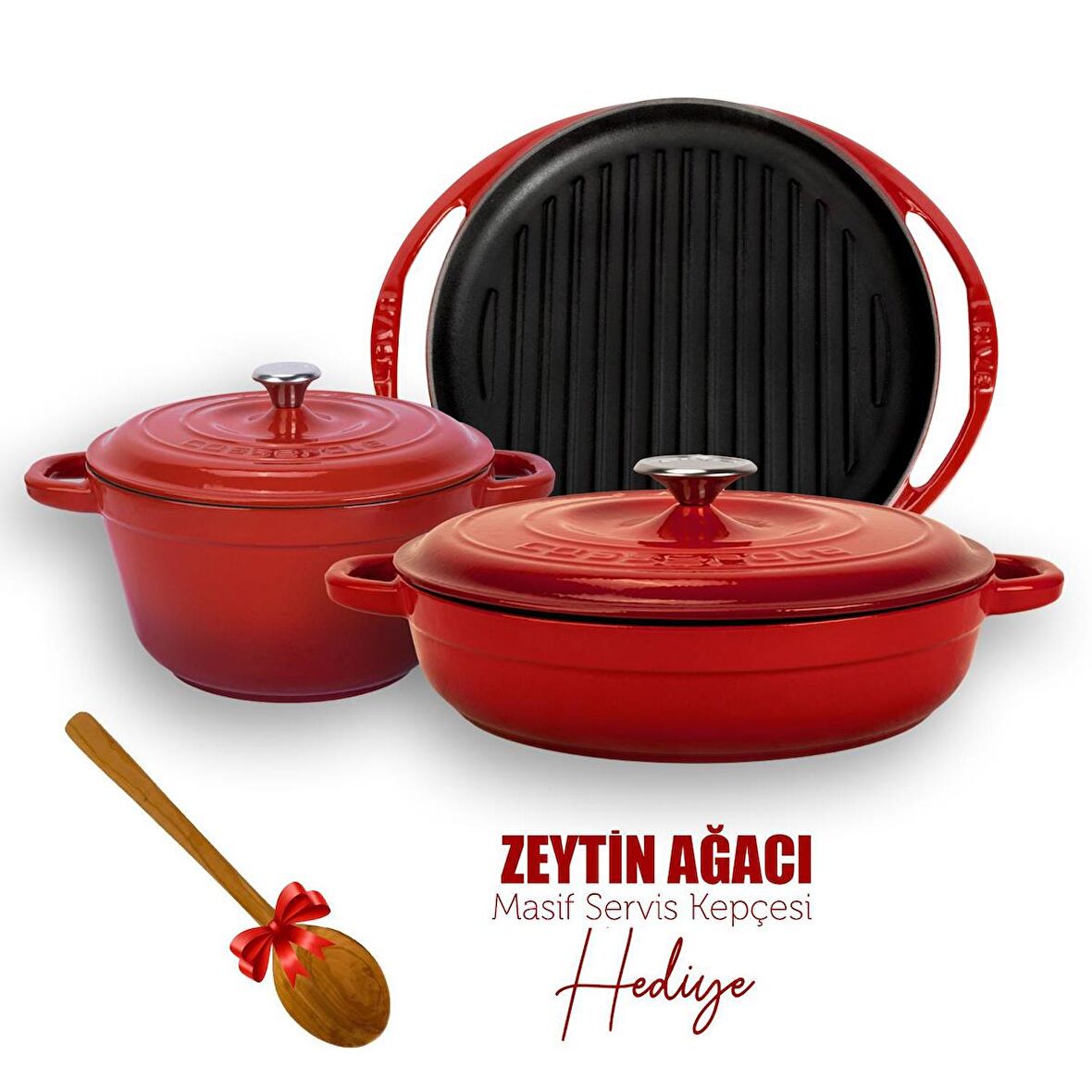 Lava Döküm 3X GR Izgara Tava & New Heritage Serisi Tencere Seti Sınırlı Sayıda Özel Seri
