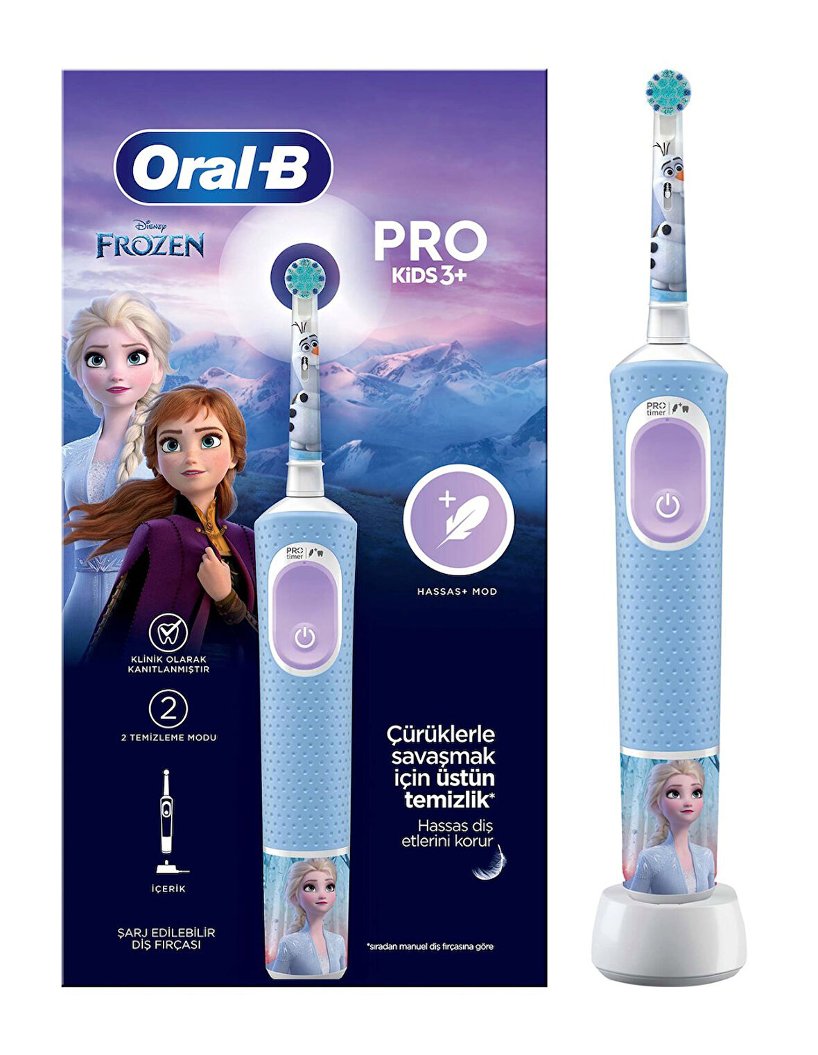 Oral-B Vitality Pro Frozen Özel Seri Çocuklar İçin Şarj Edilebilir Diş Fırçası