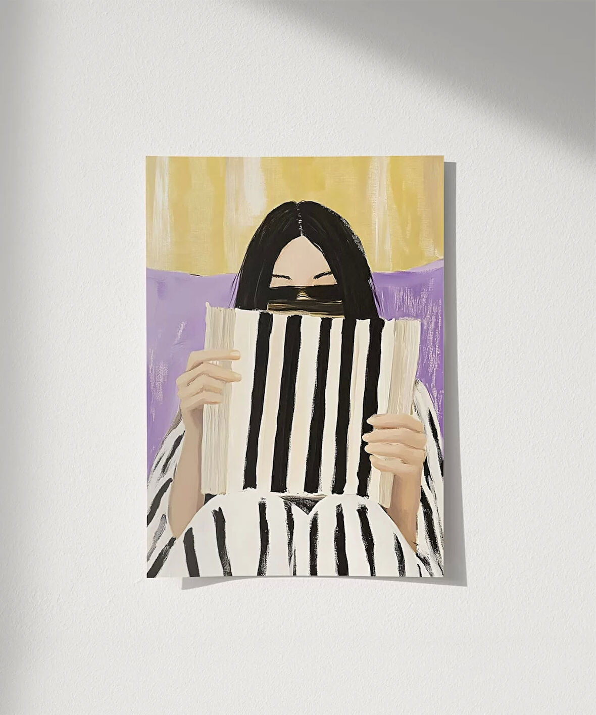 Çerçevesiz Poster Çizgili Düşünceler Serisi