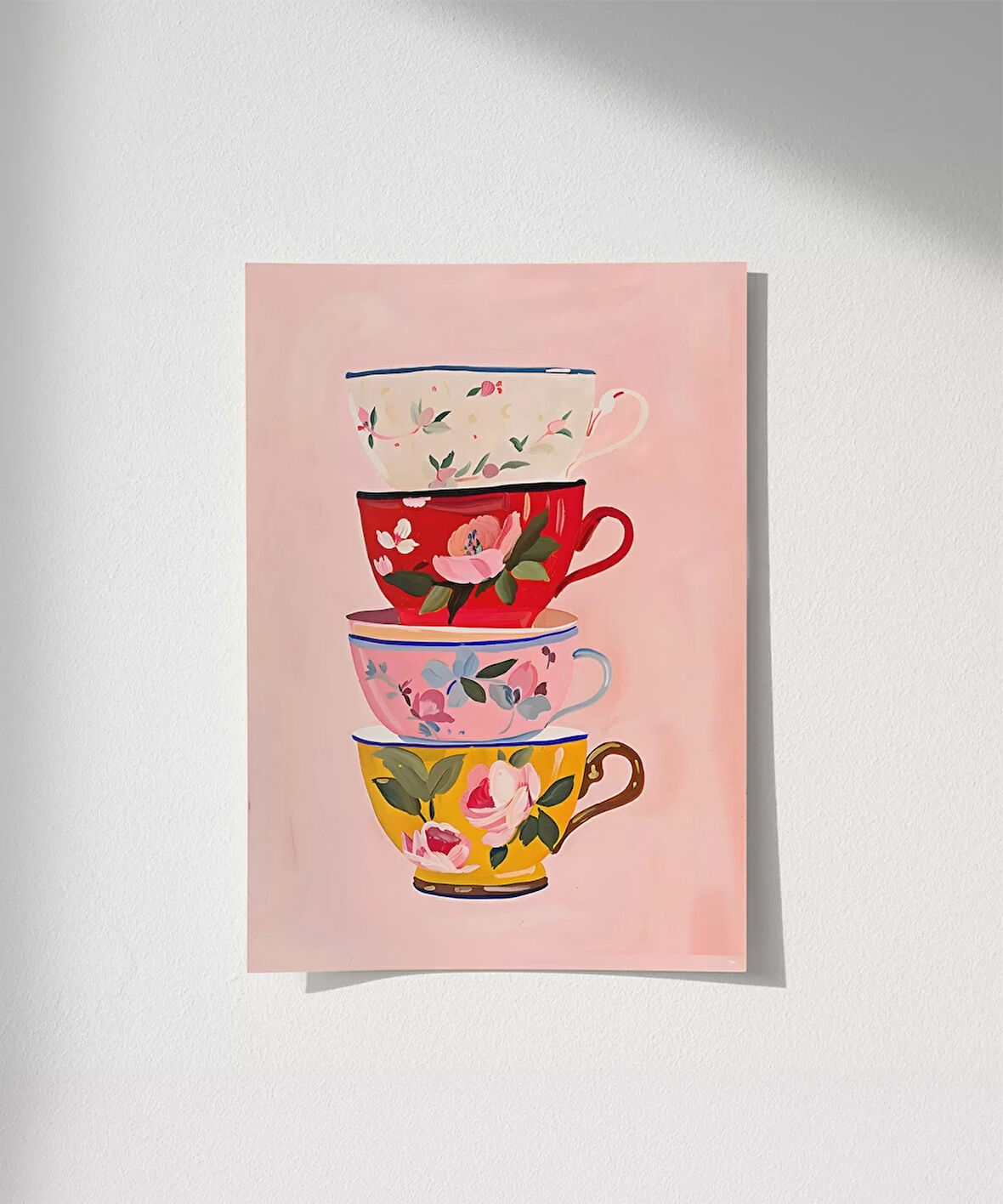 Çerçevesiz Poster Pastel Ev Hali