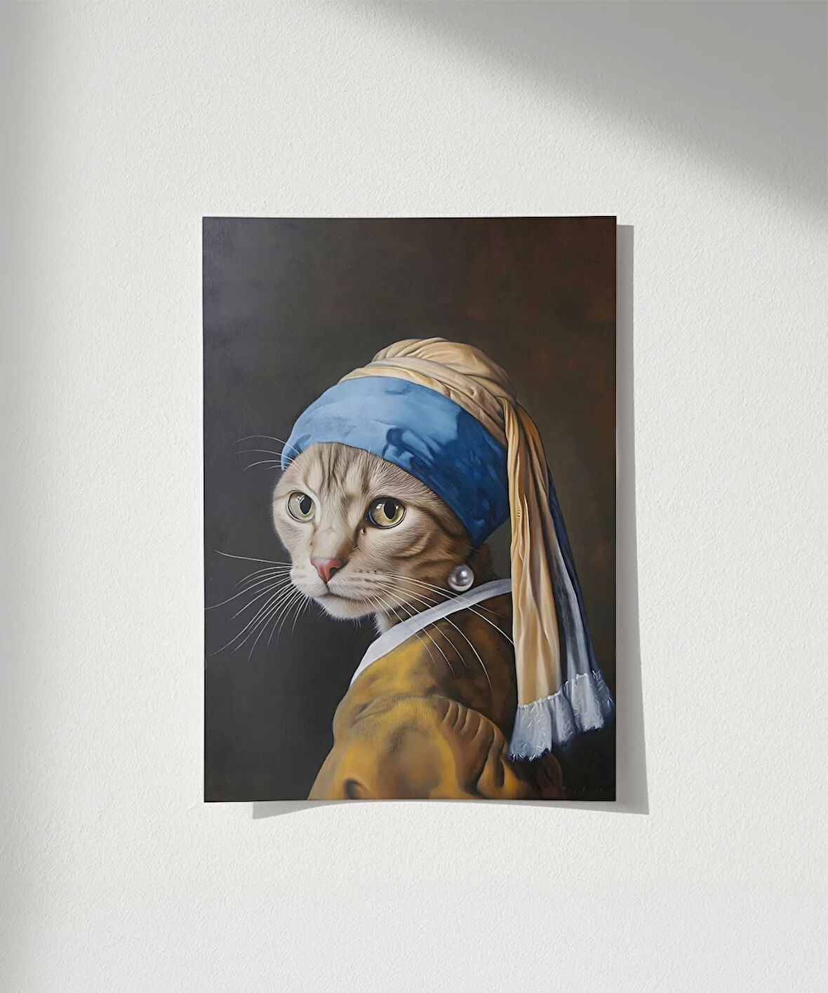 Çerçevesiz Poster Kediyle Yeniden