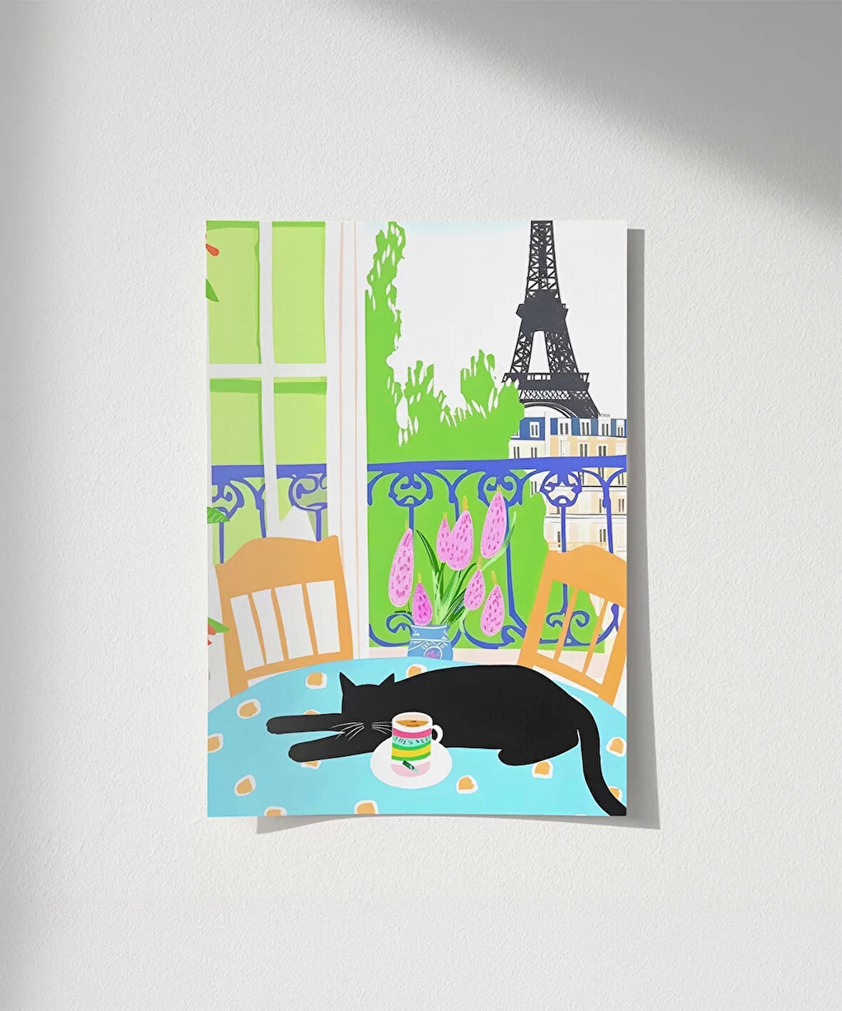 Çerçevesiz Poster Eiffel Gölgesinde Uyku