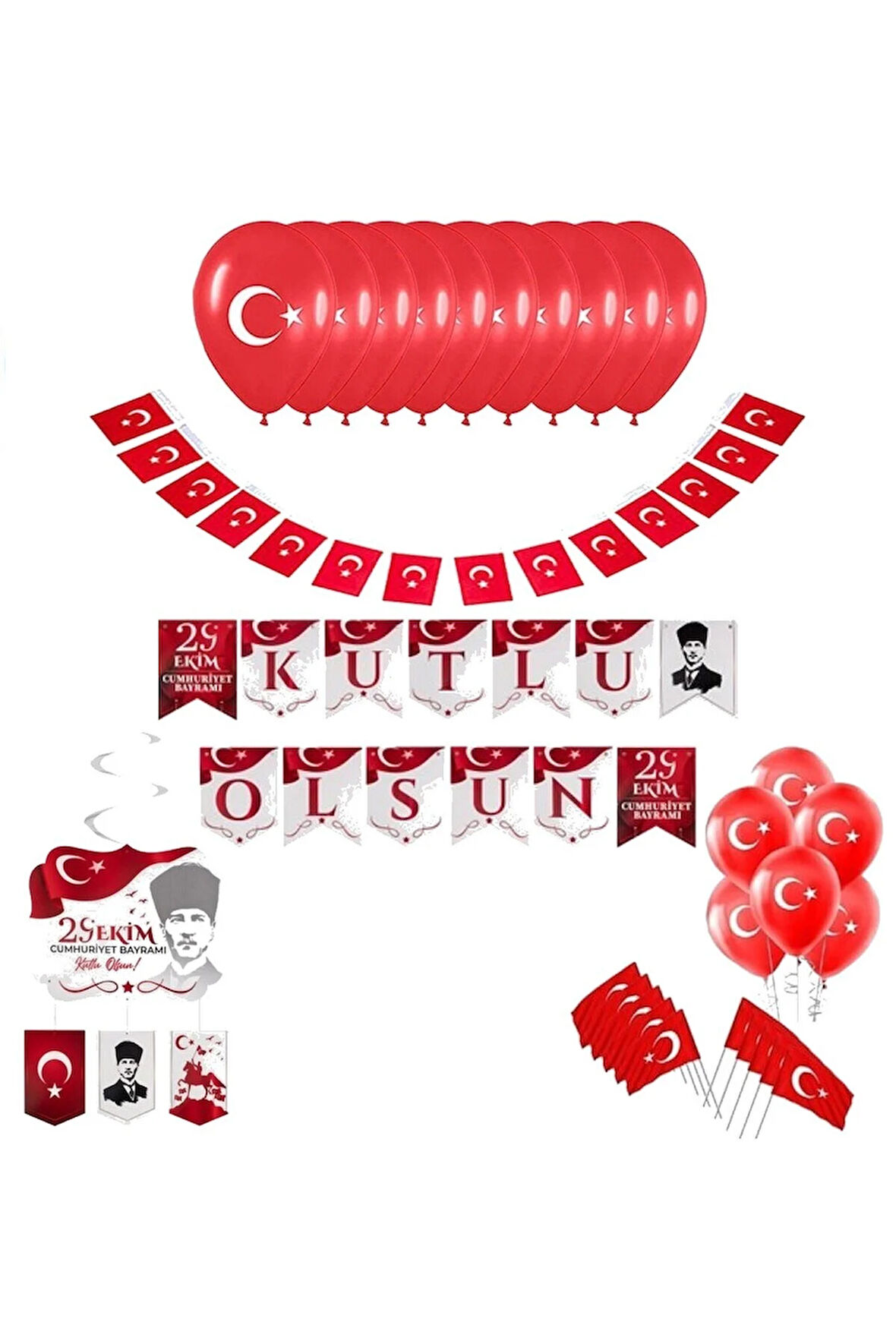 29 EKİM CUMHİRİYET BAYRAMI SÜSLEMELERİ