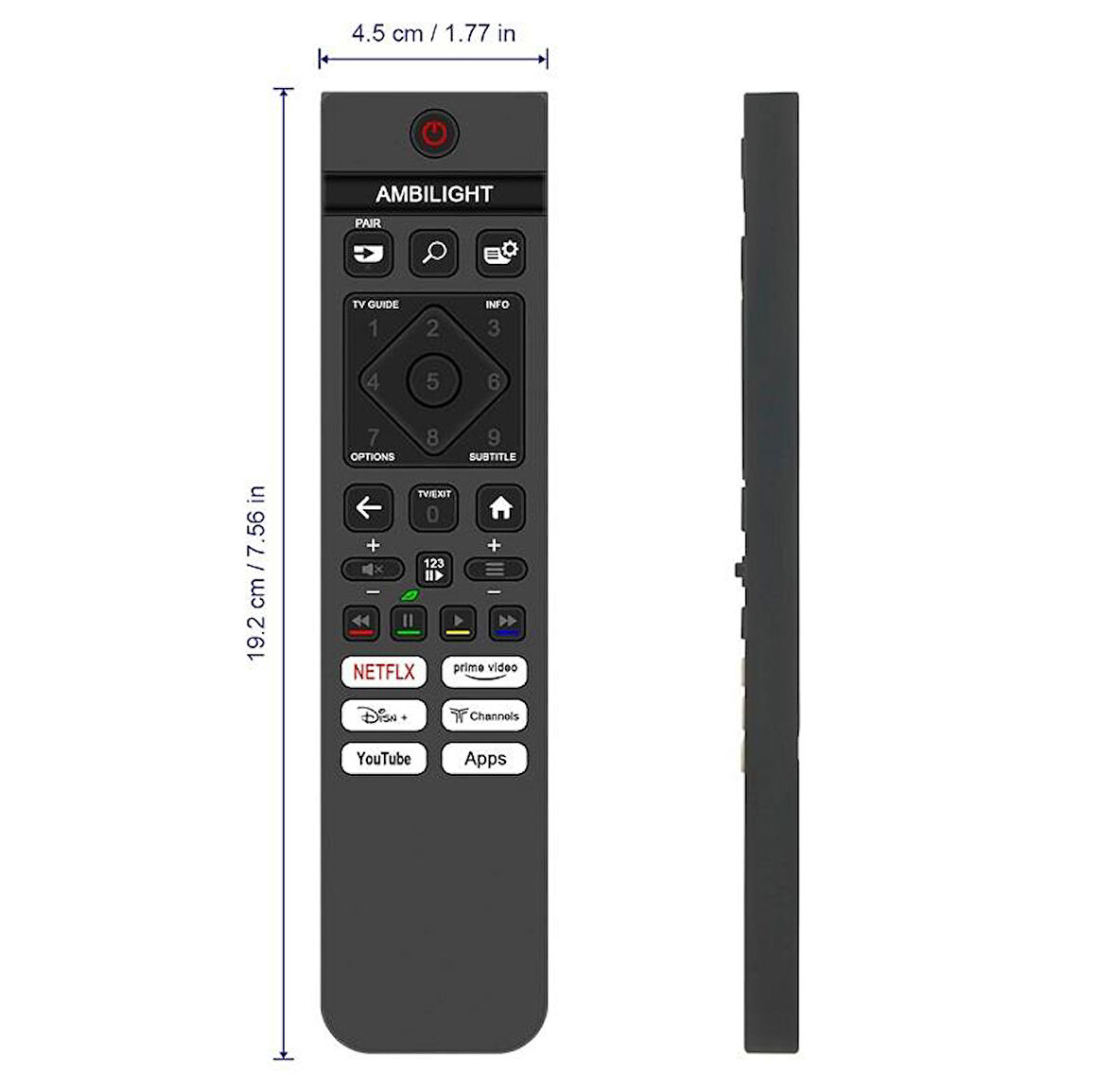 pihilips ile uyumlu Model 50PUS8500/62 Android Led Tv Kumandası-Mikrofonsuz