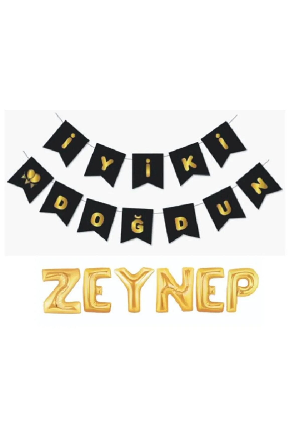 Iyiki Doğdun Banner Ve 6 Harfli Folyo Balon