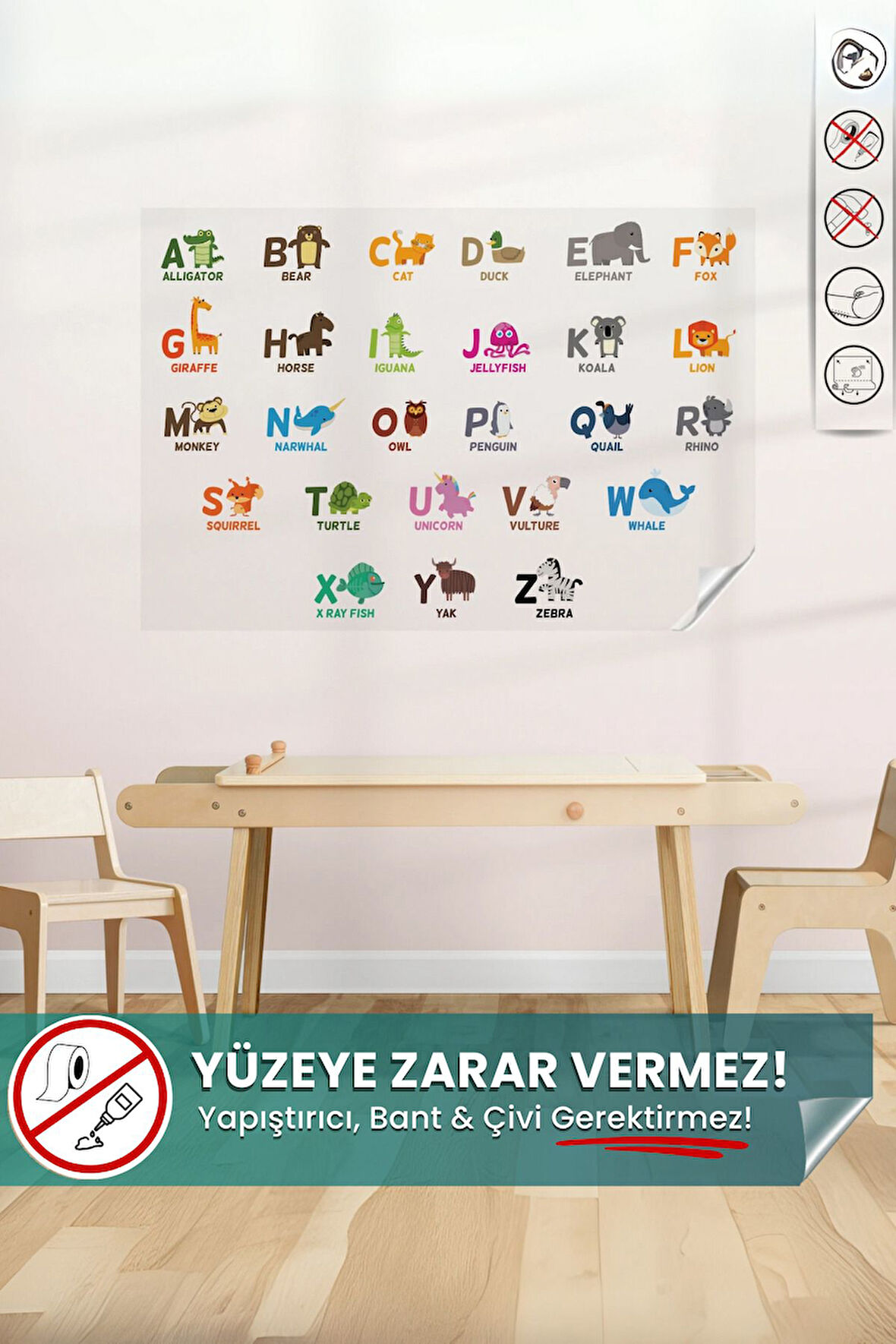 İngilizce Alfabe, I?ngilizce Öğreniyorum, English Alphabet, Akıllı Sihirli Kağıt, Eğitici Oyuncak