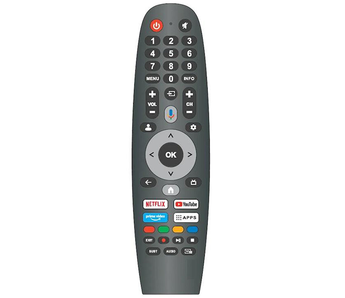 Onvo 65OVF9001UQ İle Uyumlu Mikrofonlu 4K Smart Tv Kumandası