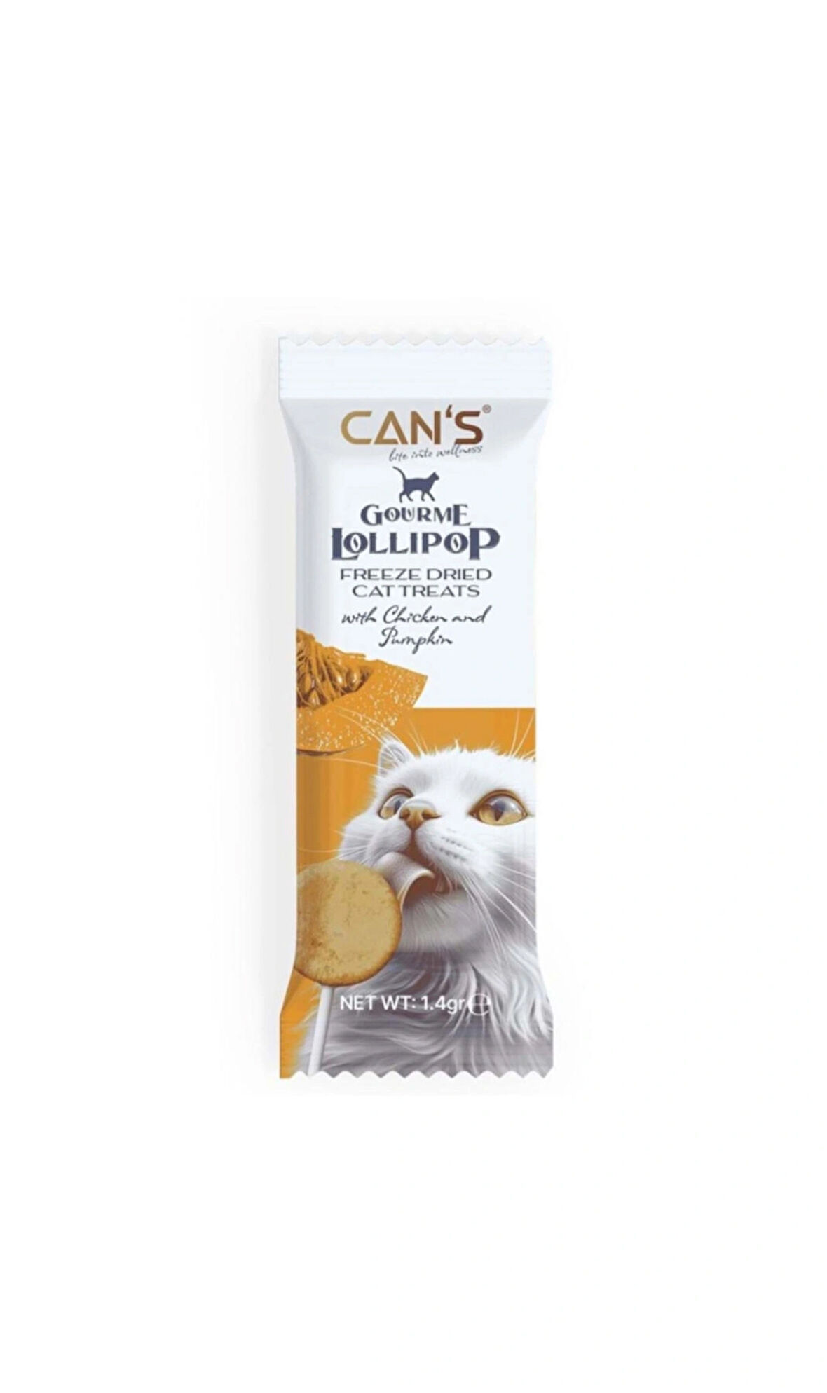CAN'S TAVUK VE KABAK AROMALI KEDİ LOLİPOP 1.4GR.