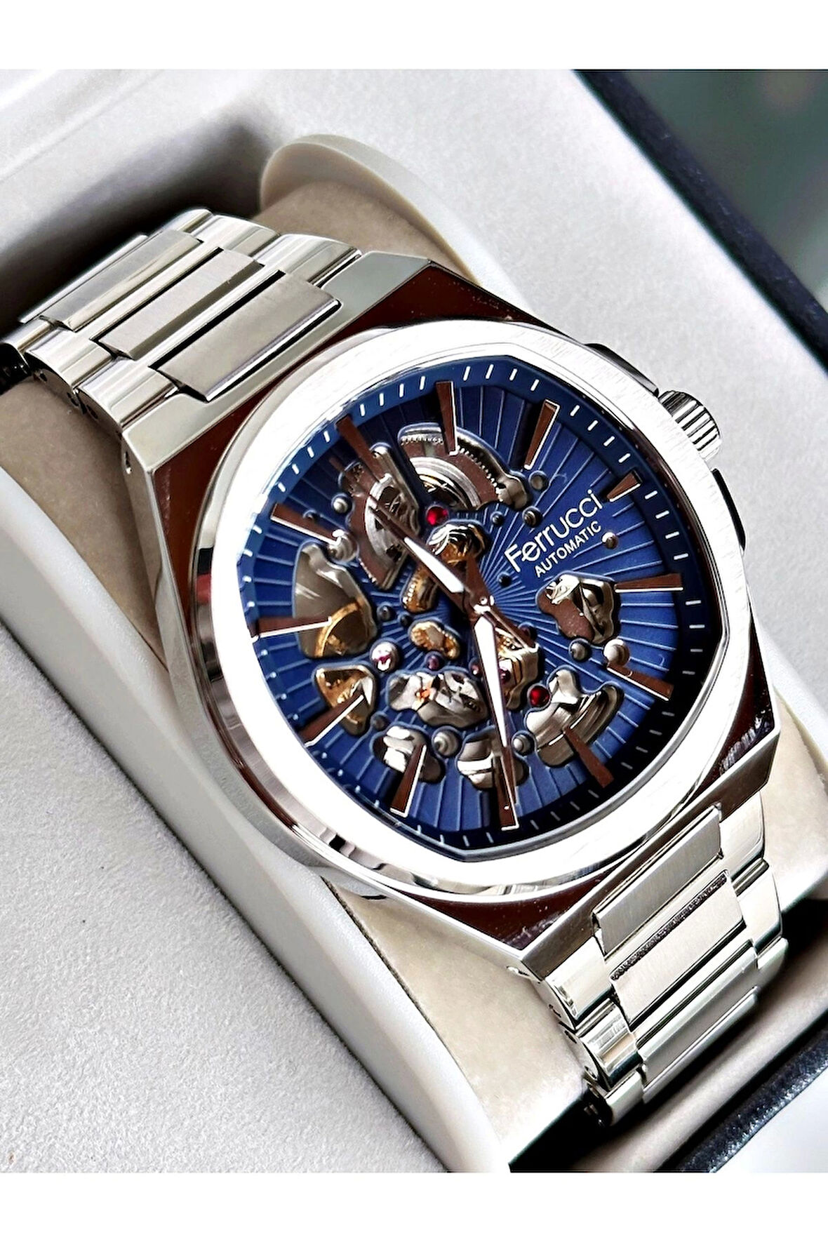 Ferrucci Function FCF 03572M.01 Çelik Kordon Erkek Kol Saati