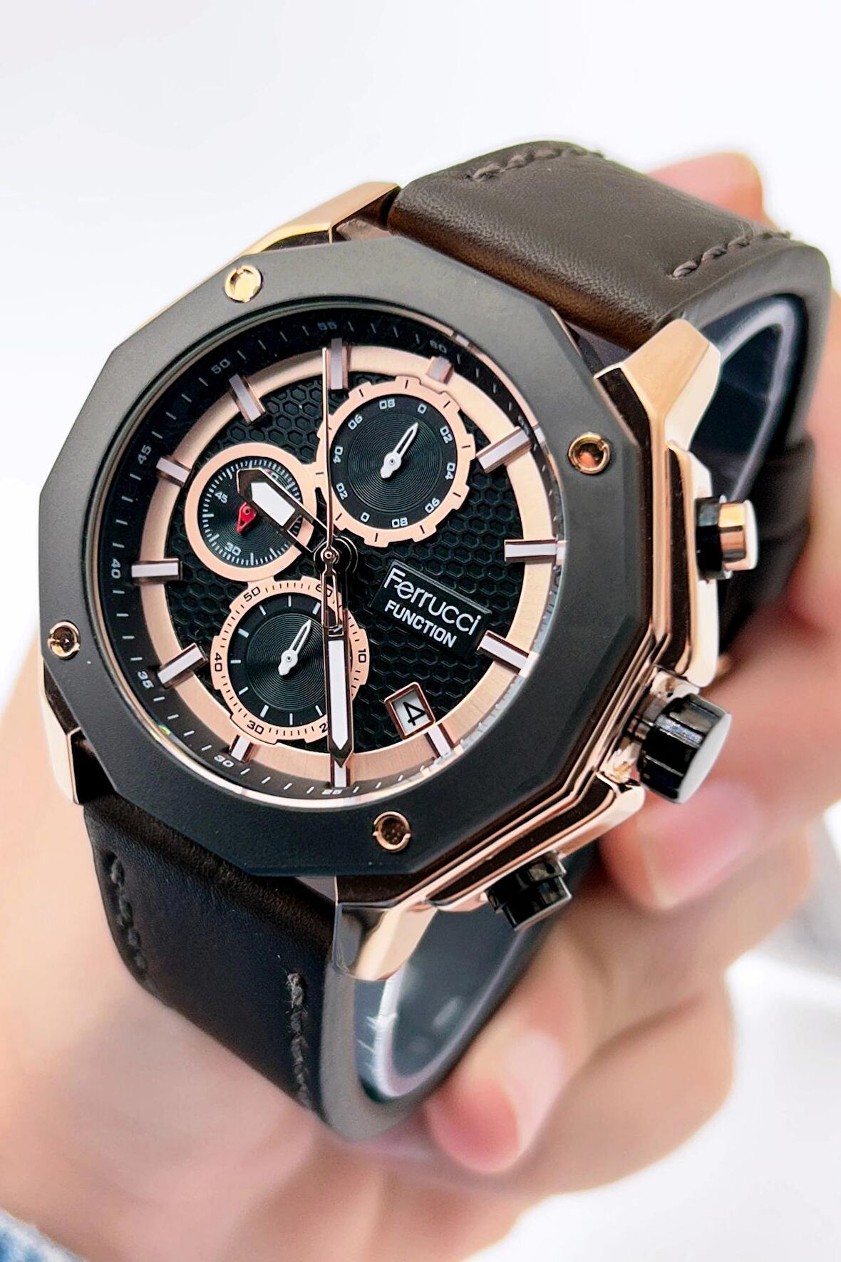 Ferrucci Function FCF 230007.05 Deri Kordon Erkek Kol Saati