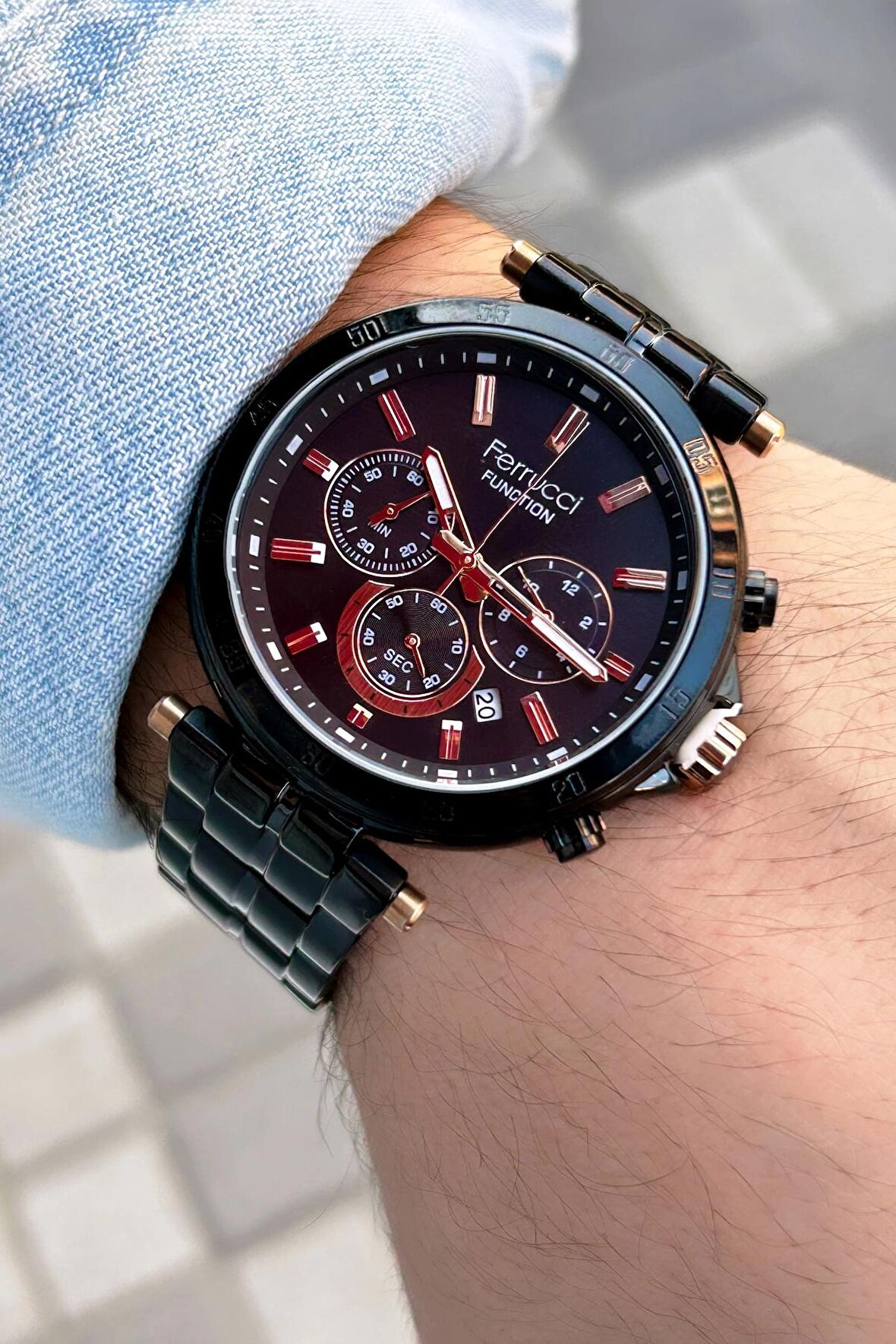 Ferrucci Function FCF.13406FM.02 Multi-Fonksiyon Erkek Kol Saati