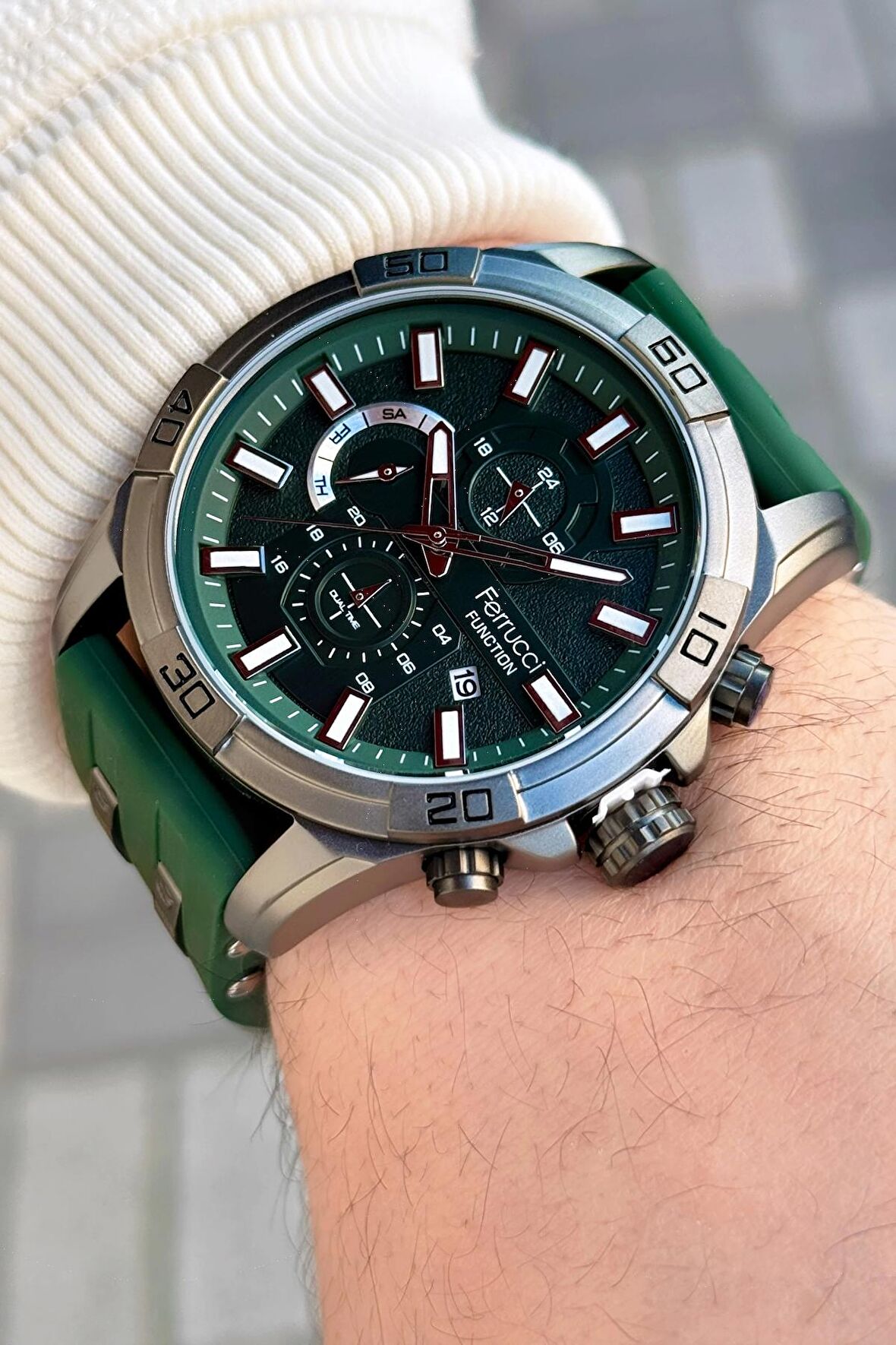 Ferrucci Function FCF.03303FS.05 Silikon Kordon Erkek Kol Saati