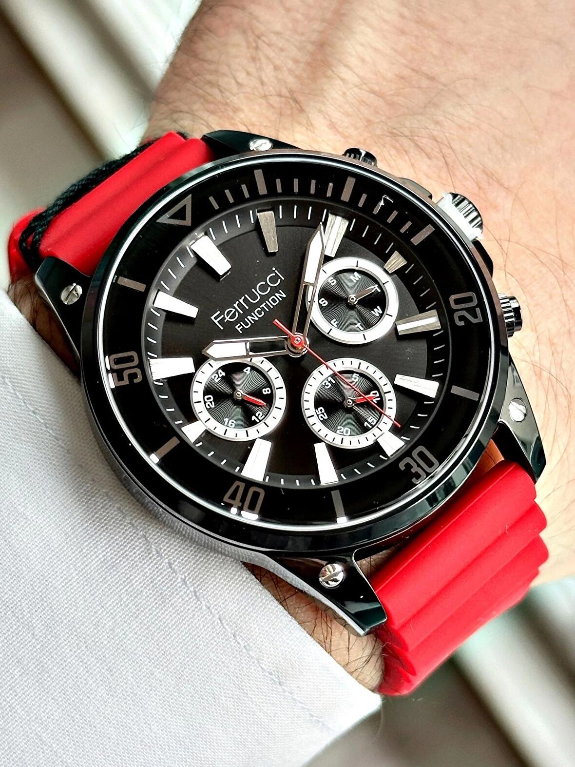 Ferrucci Function FCF.03345FS.04 Silikon Kordon Erkek Kol Saati