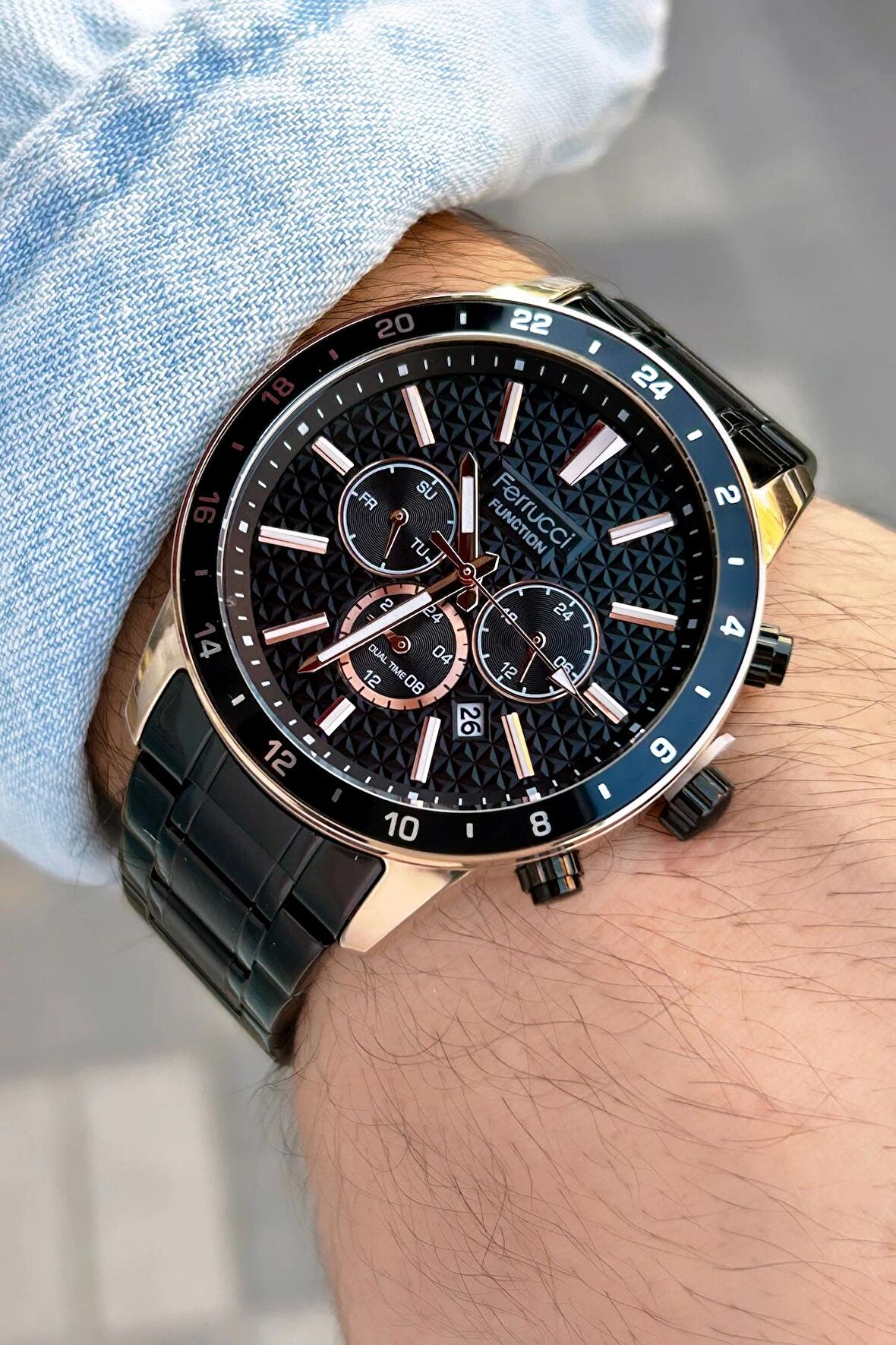 Ferrucci Function FCF13568FM.04 Multi-Fonksiyon Erkek Kol Saati