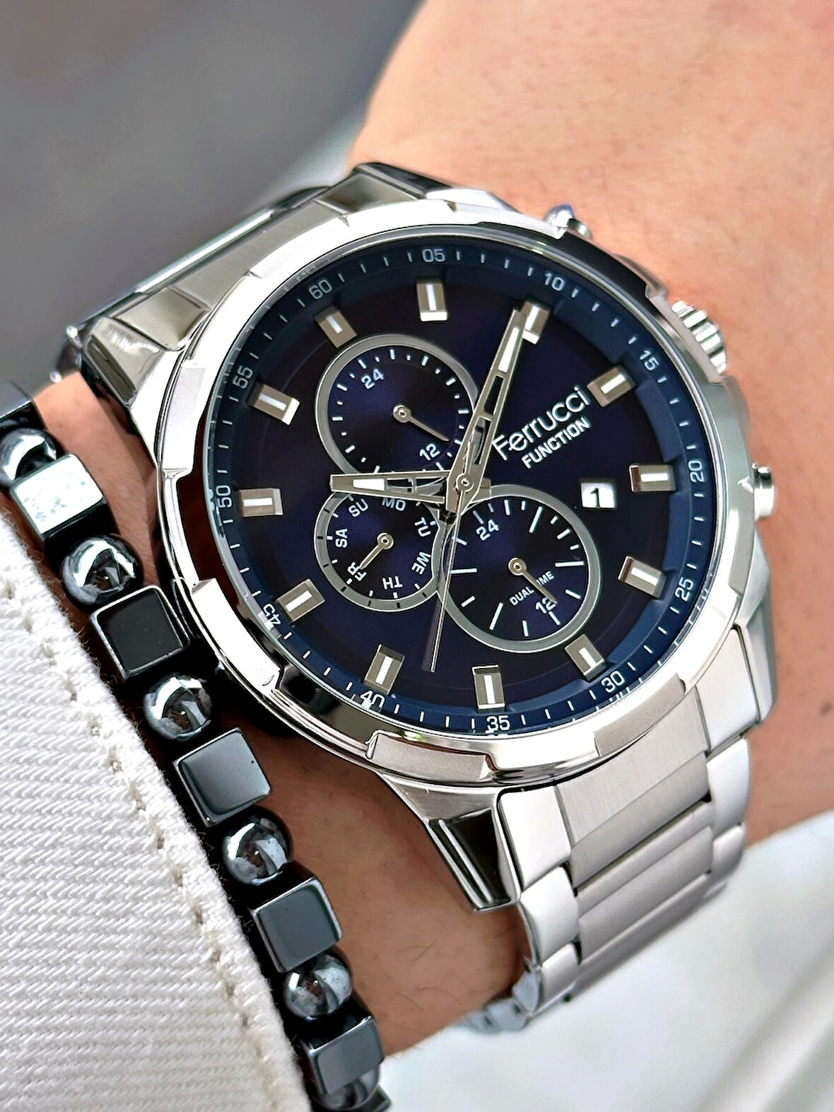 Ferrucci Function FCF13261M.05 Çelik Kordon Erkek Kol Saati