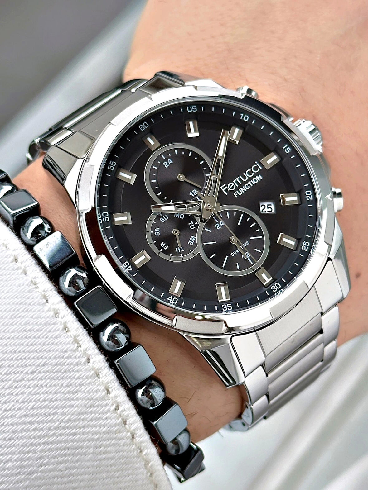 Ferrucci Function FCF13261M.03 Çelik Kordon Erkek Kol Saati