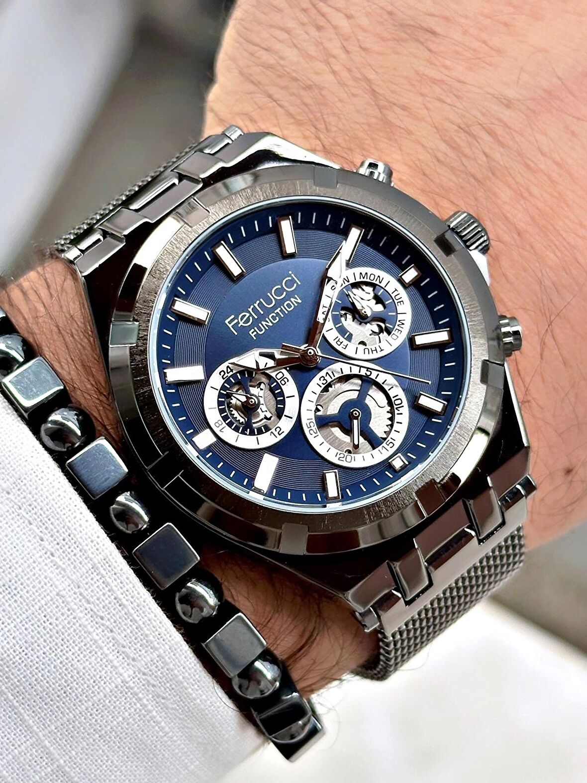 Ferrucci Function FCF.03290FH.04 Hasır Kordon Erkek Kol Saati
