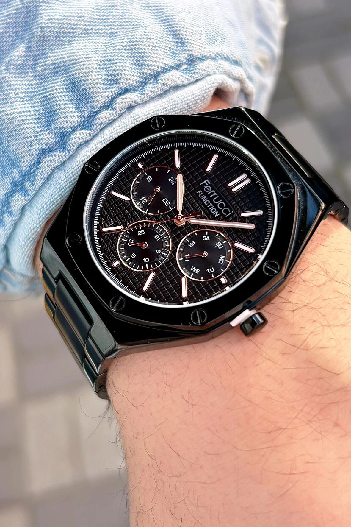 Ferrucci Function FCF.12715FM.04 Multi-Fonksiyon Erkek Kol Saati