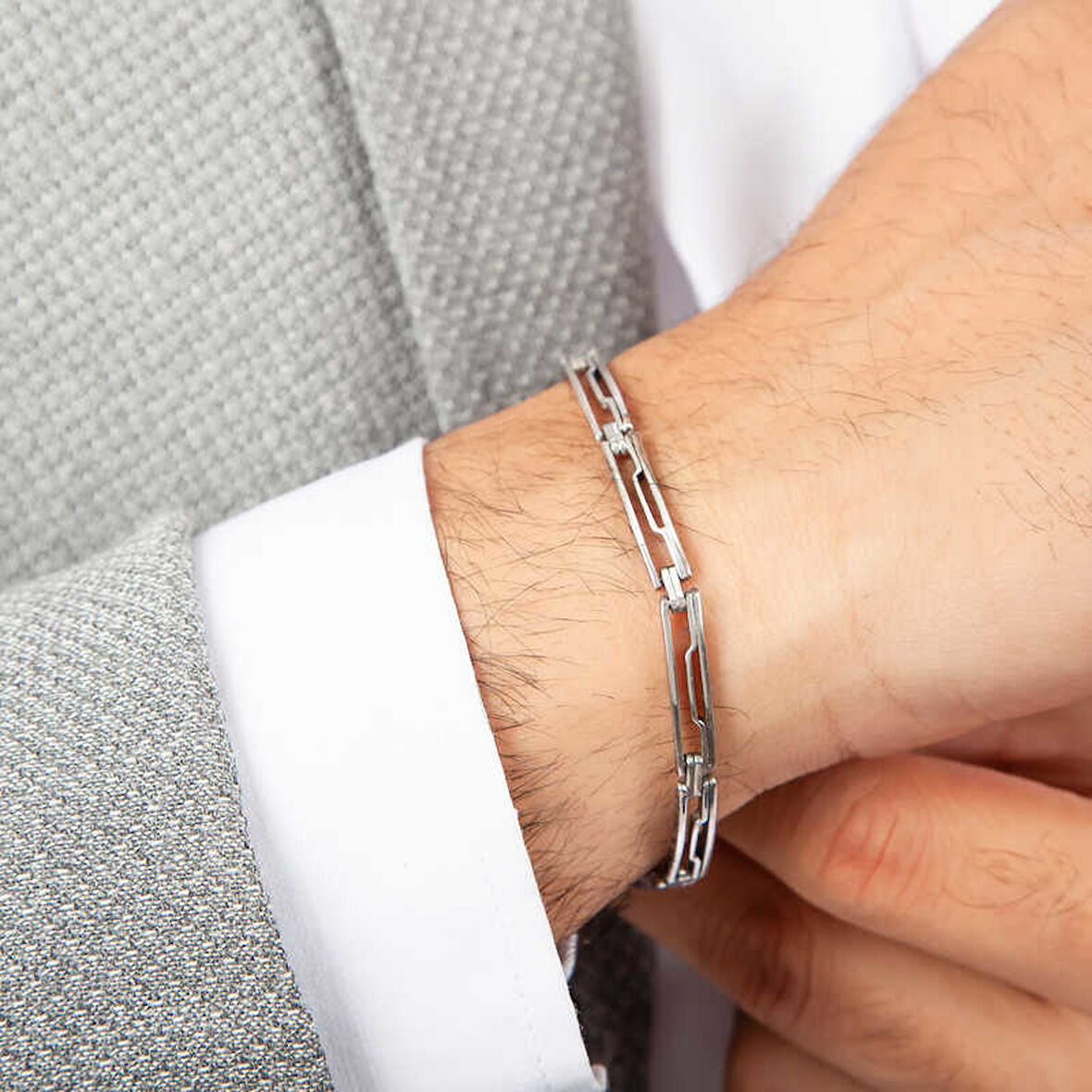 Himarry 925 Ayar Gümüş Oksitli Erkek Bileklik