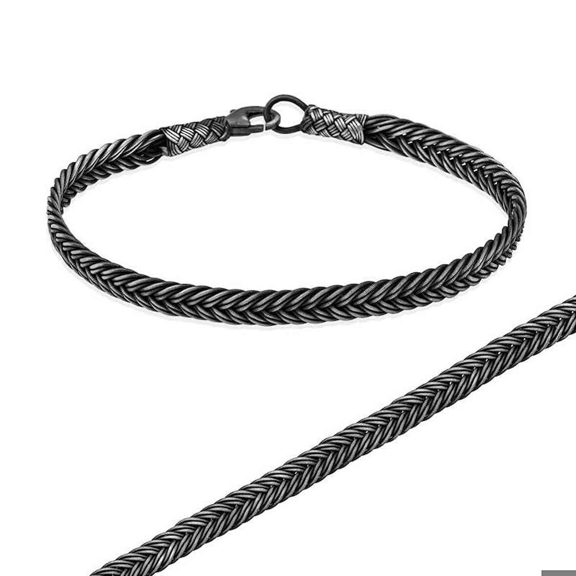 Himarry Gümüş El Sarması Kazaziye Unisex Bileklik