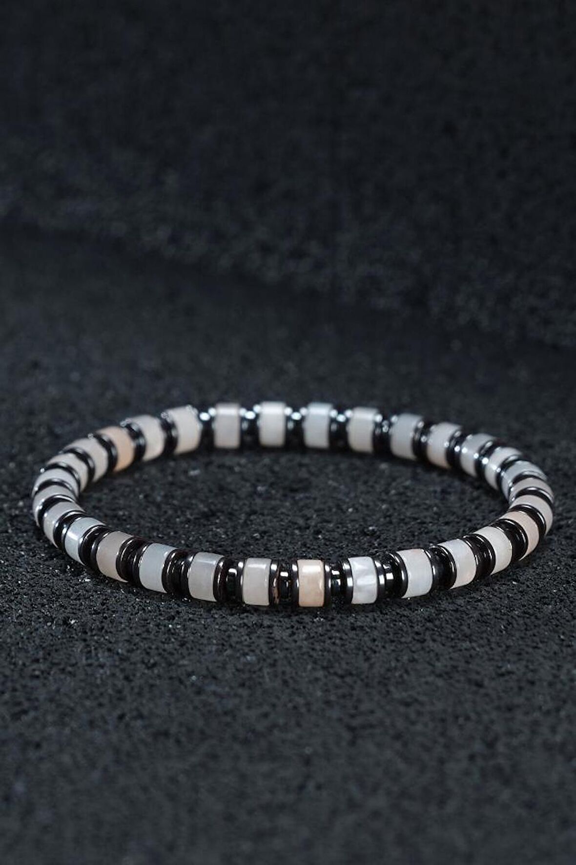 Sertifikalı Pembe Kuvars Ve Hematit Erkek Kadın Doğal Taş Hediye Bileklik,bijuteri Erkek Bileklik