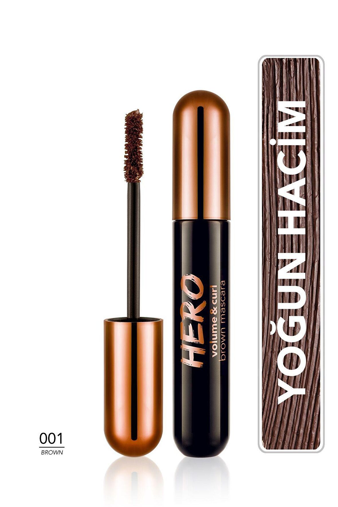 Flormar Hero Volume & Curl Yoğun Hacim Veren Nemlendirici Etkili Kahverengi Maskara