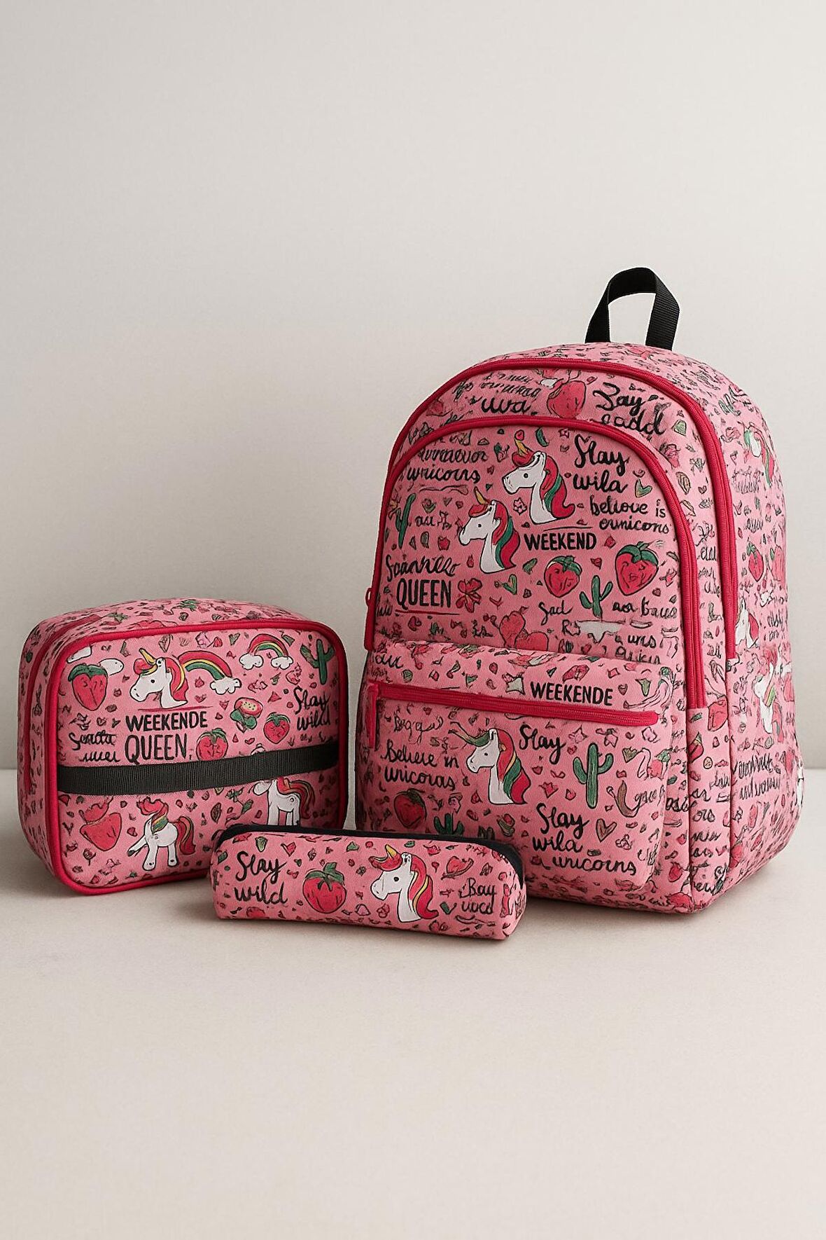NewBag UNİCORN KIZ SIRT OKUL ÇANTASI-3'LÜ SET  (YENİ SEZON)