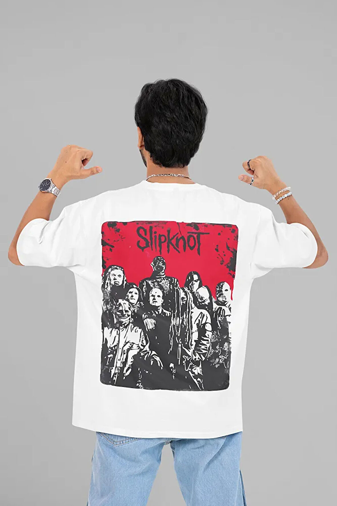 Slipknot Baskılı Unisex Oversize Tasarım Tişört