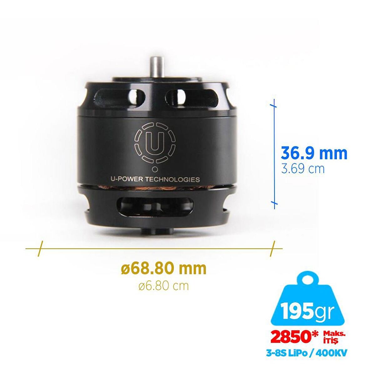 T-Motor U Power Type U U5 400KV Brushless Fırçasız Brushless Fırçasız UAV Motor Multikopter Multi-rotor Quadcopter Hexacopter Drone Motoru