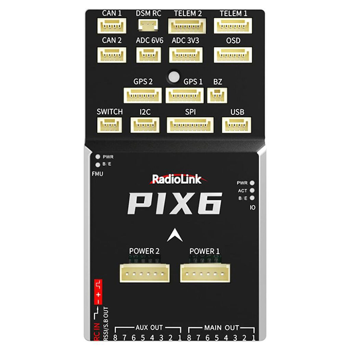 Radiolink PIX6 16 Kanal Pixhawk Uçuş Kontrol Kartı Flight Controller +BEC