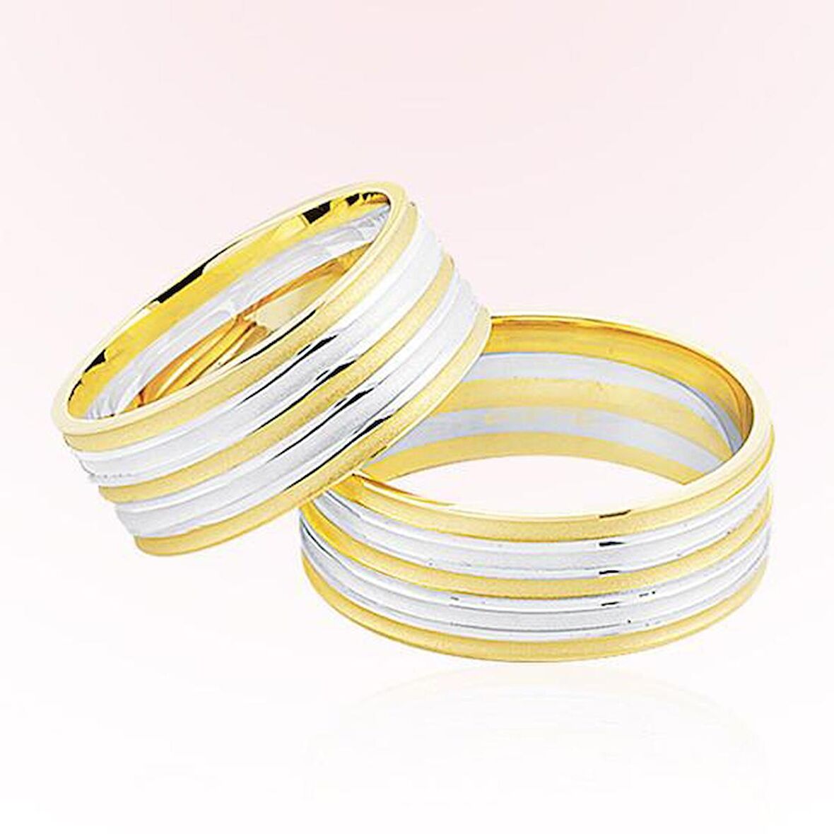 Sarı Beyaz Altın Alyans 7603