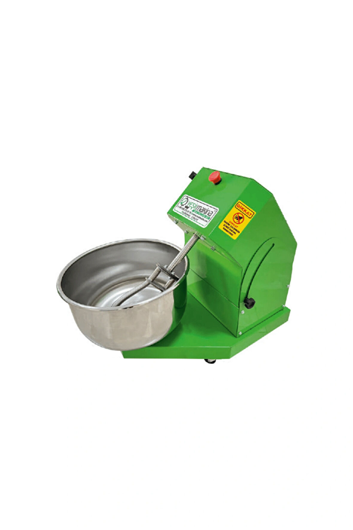 Yeşil YHK15 220v 15Kg Un 25kg Hamur Kapasiteli Hamur Yoğurma Makinası
