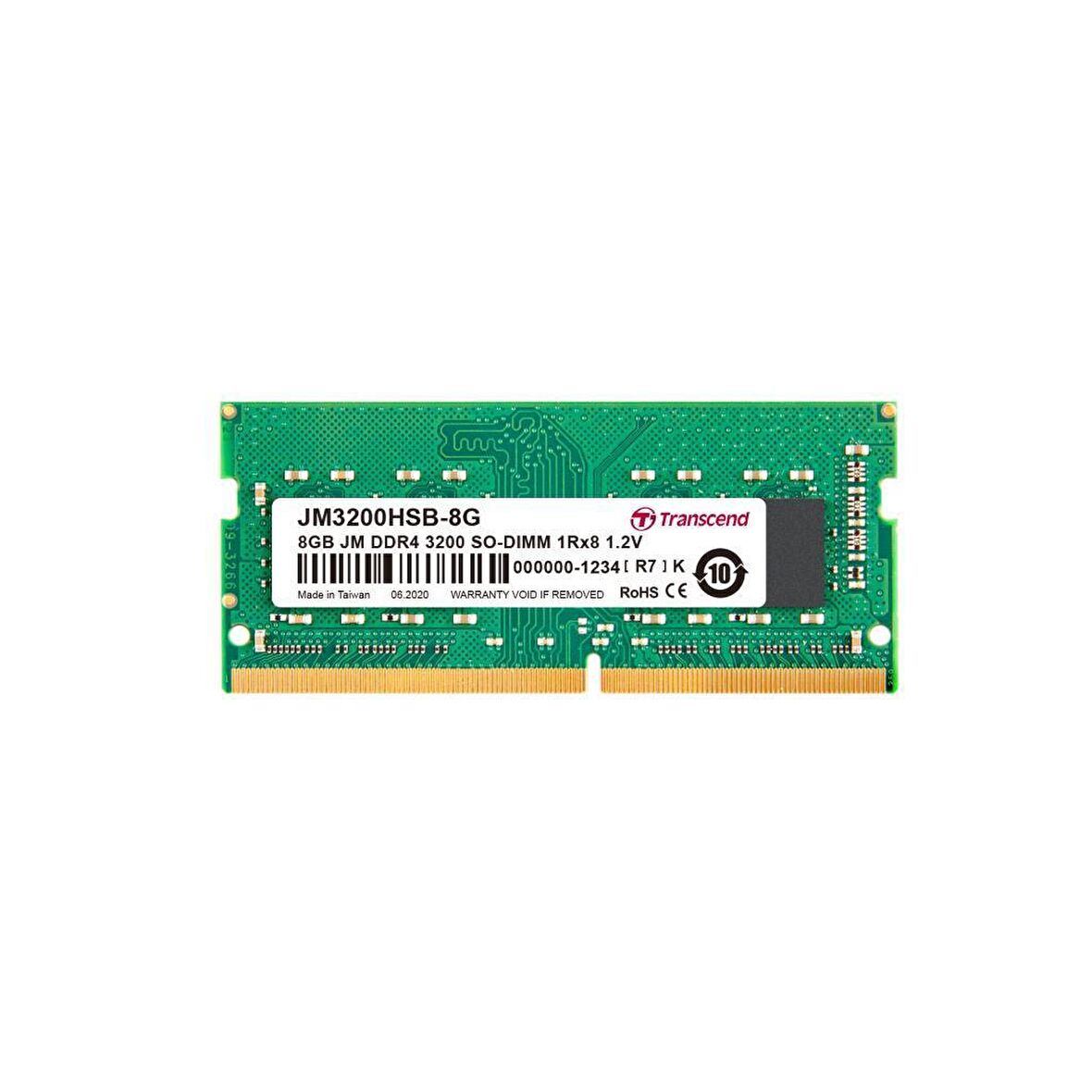 Transcend JM3200HSB-8G 8GB DDR4 3200Mhz CL22 1.2V Notebook Ram