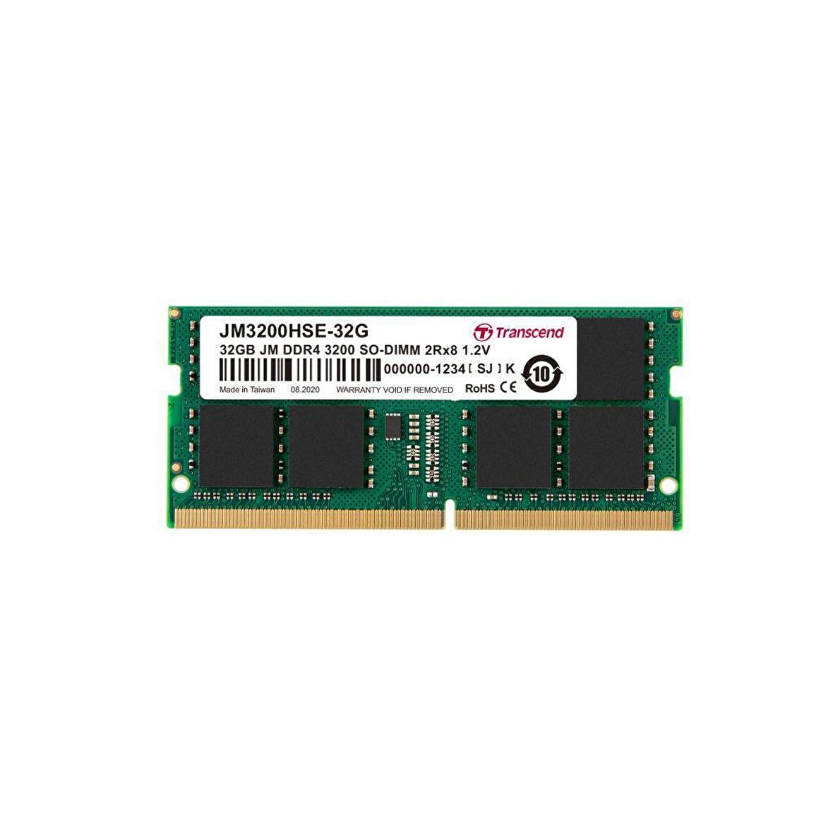 Transcend JM3200HSE-32G 32GB DDR4 3200Mhz CL22 1.2V Notebook Ram