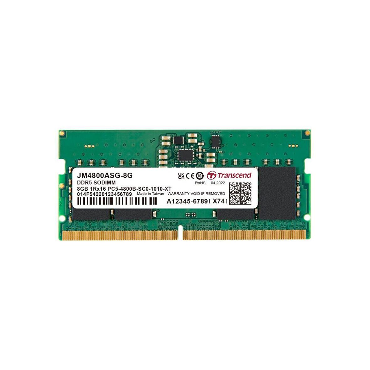 Transcend JM4800ASG-8G 8GB DDR5 4800Mhz CL40 1.1V Notebook Ram