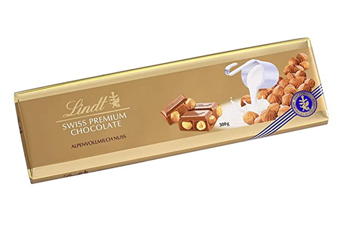 LİNDT SWISS PREMIUM GOLD CHOCOLATE MİLK & HAZELNUT 300 GR *10'LU