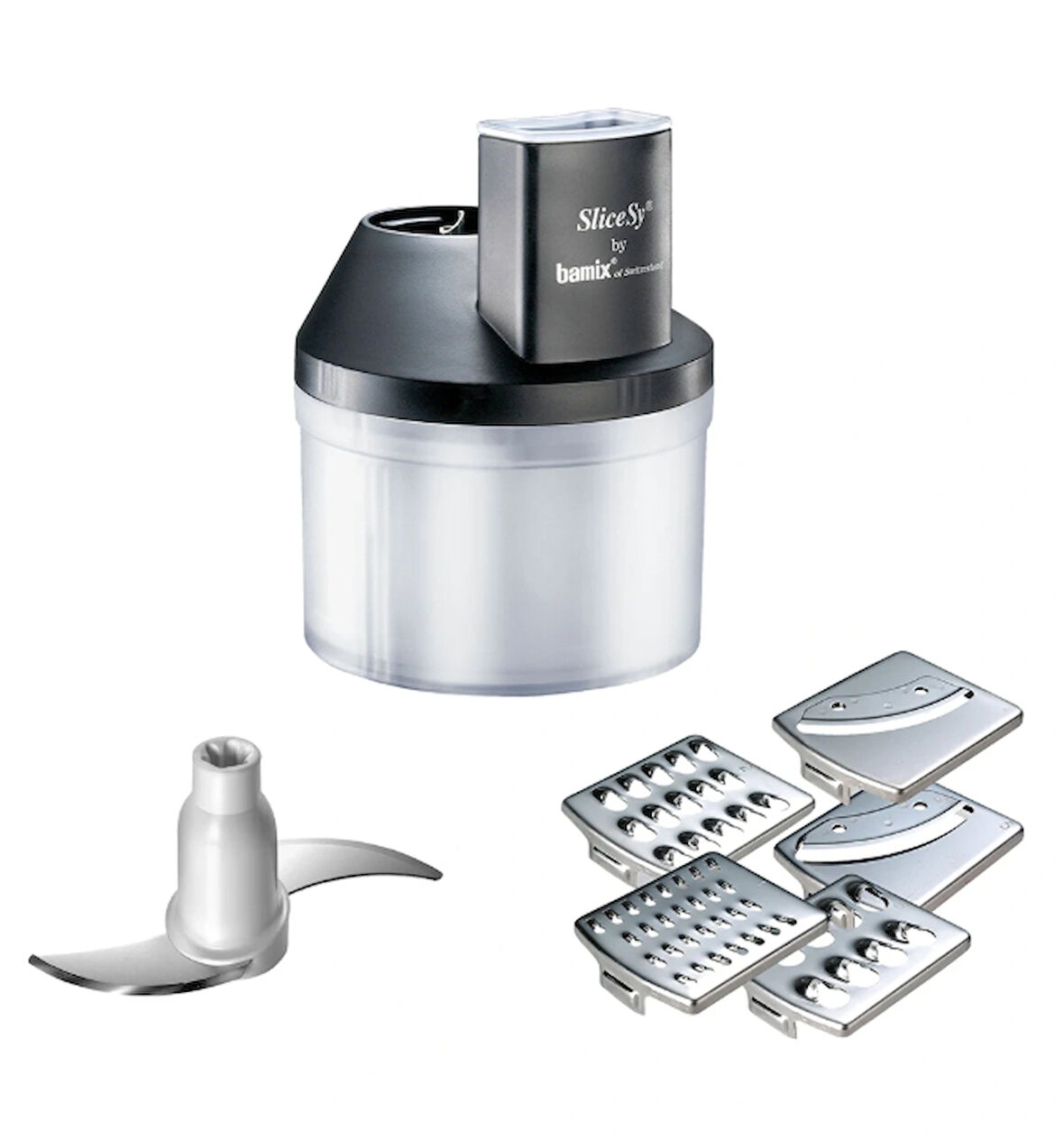 Bamix Slicesy Doğrama Seti Siyah
